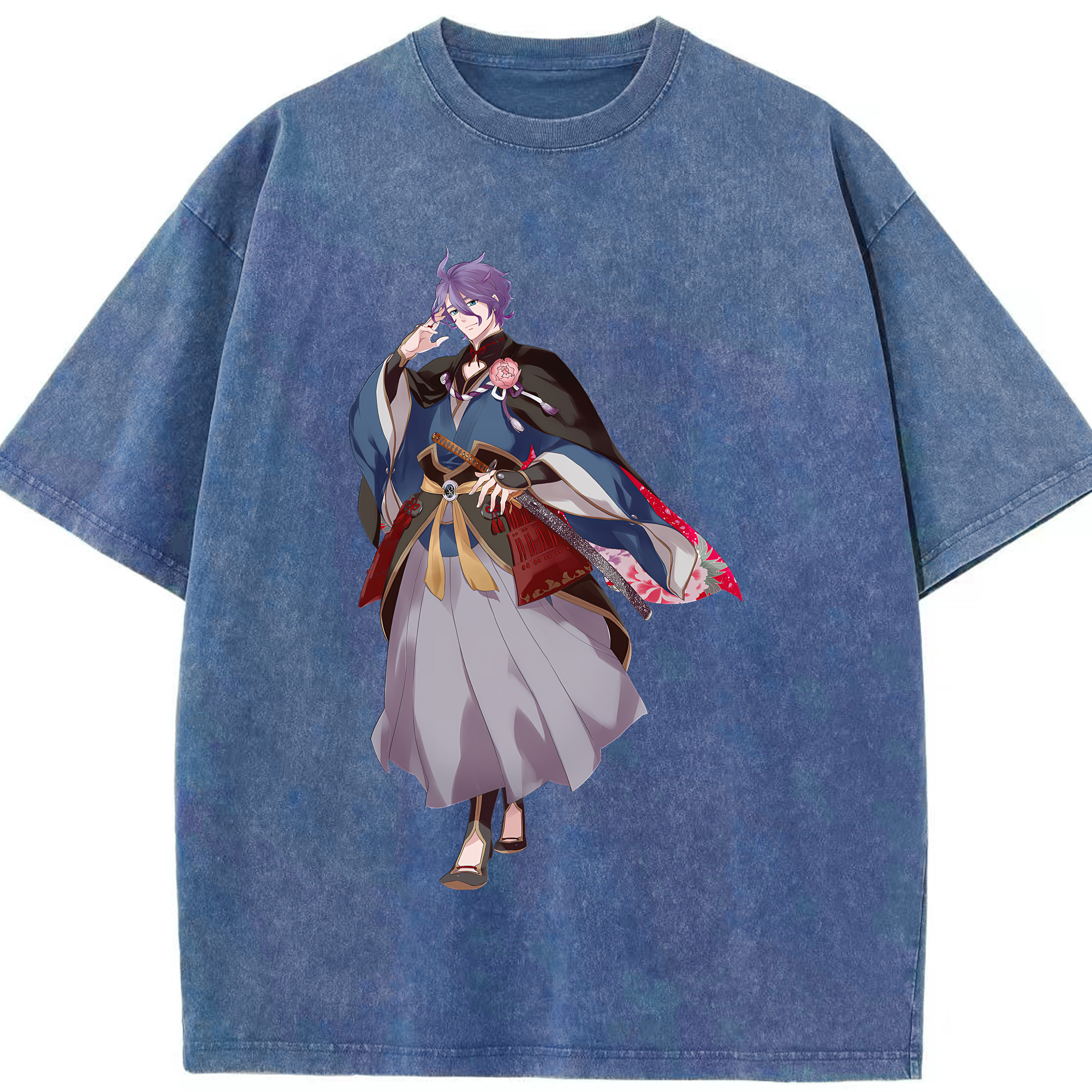 （画像用） 刀剣乱舞 Touken Ranbu 綿100% ヴィンテージ風 半袖Tシャツ（フロントプリント）