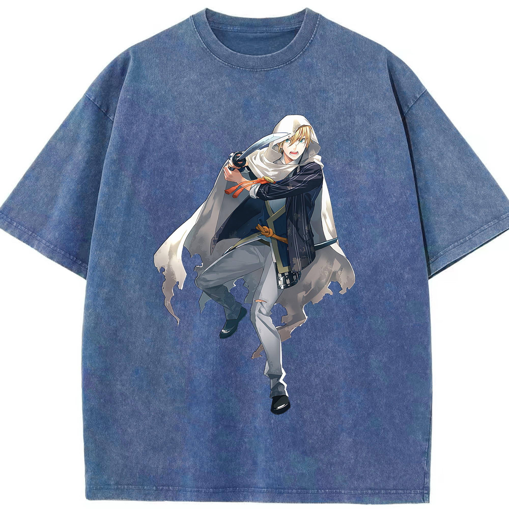 （画像用） 刀剣乱舞 Touken Ranbu 綿100% ヴィンテージ風 半袖Tシャツ（フロントプリント）