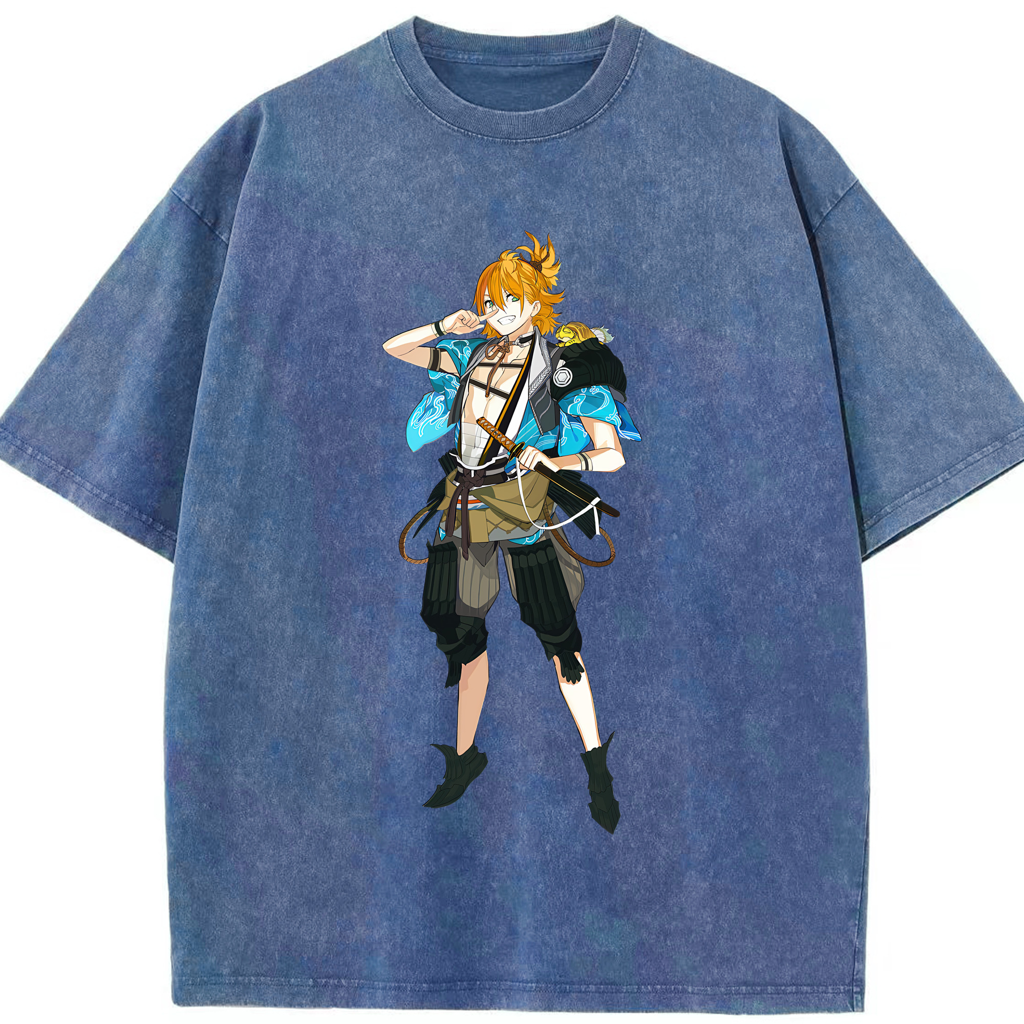 （画像用） 刀剣乱舞 Touken Ranbu 綿100% ヴィンテージ風 半袖Tシャツ（フロントプリント）