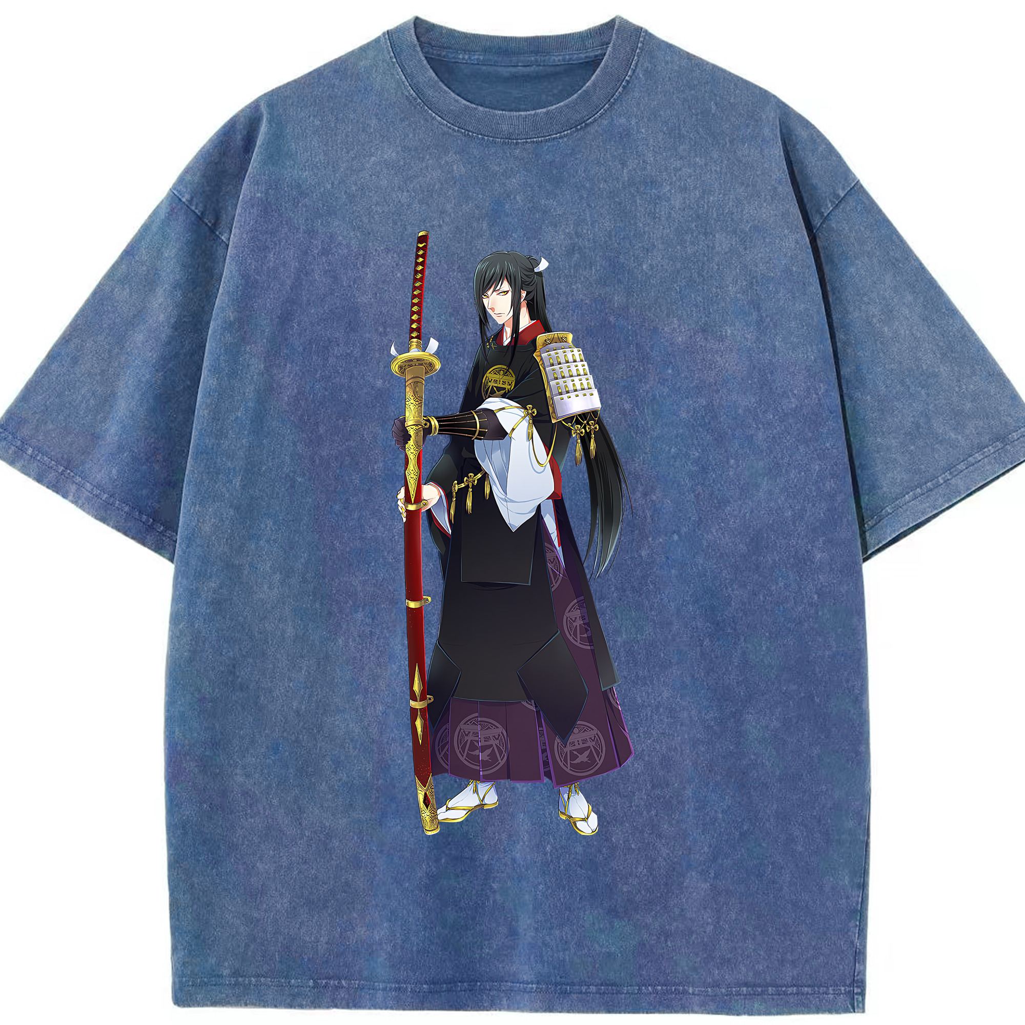 （画像用） 刀剣乱舞 Touken Ranbu 綿100% ヴィンテージ風 半袖Tシャツ（フロントプリント）