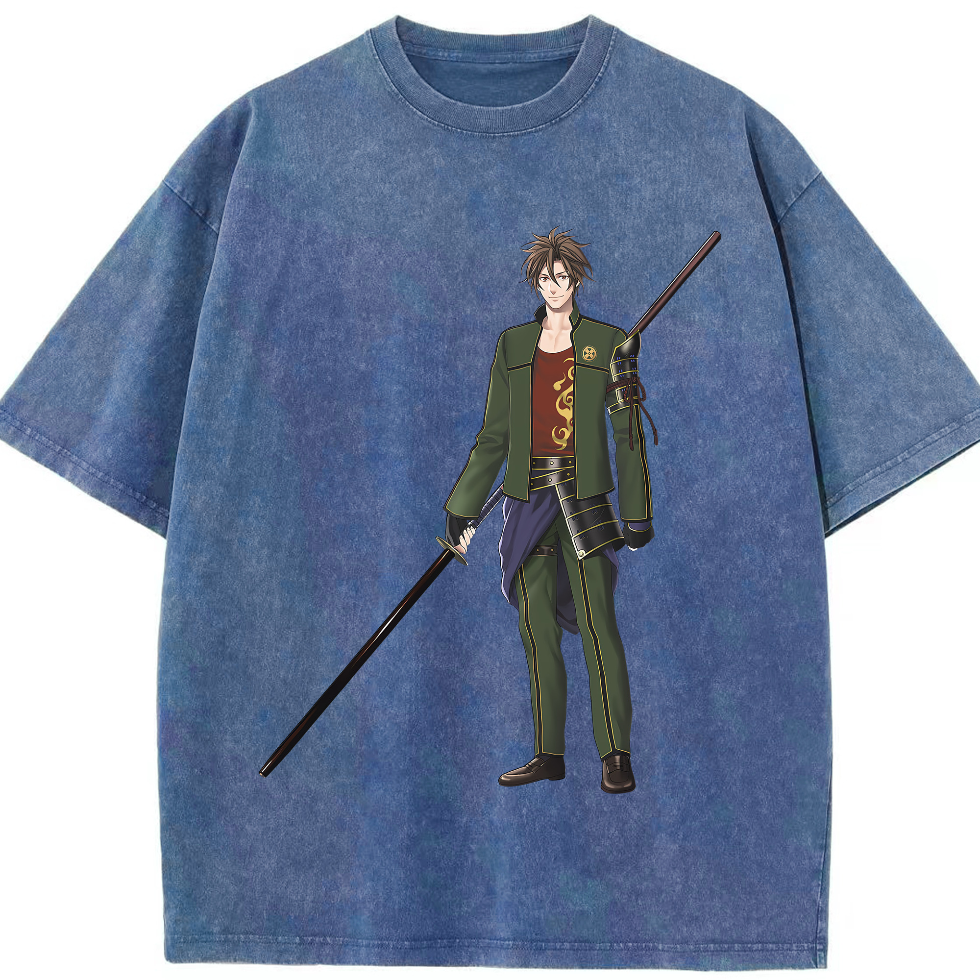 （画像用） 刀剣乱舞 Touken Ranbu 綿100% ヴィンテージ風 半袖Tシャツ（フロントプリント）
