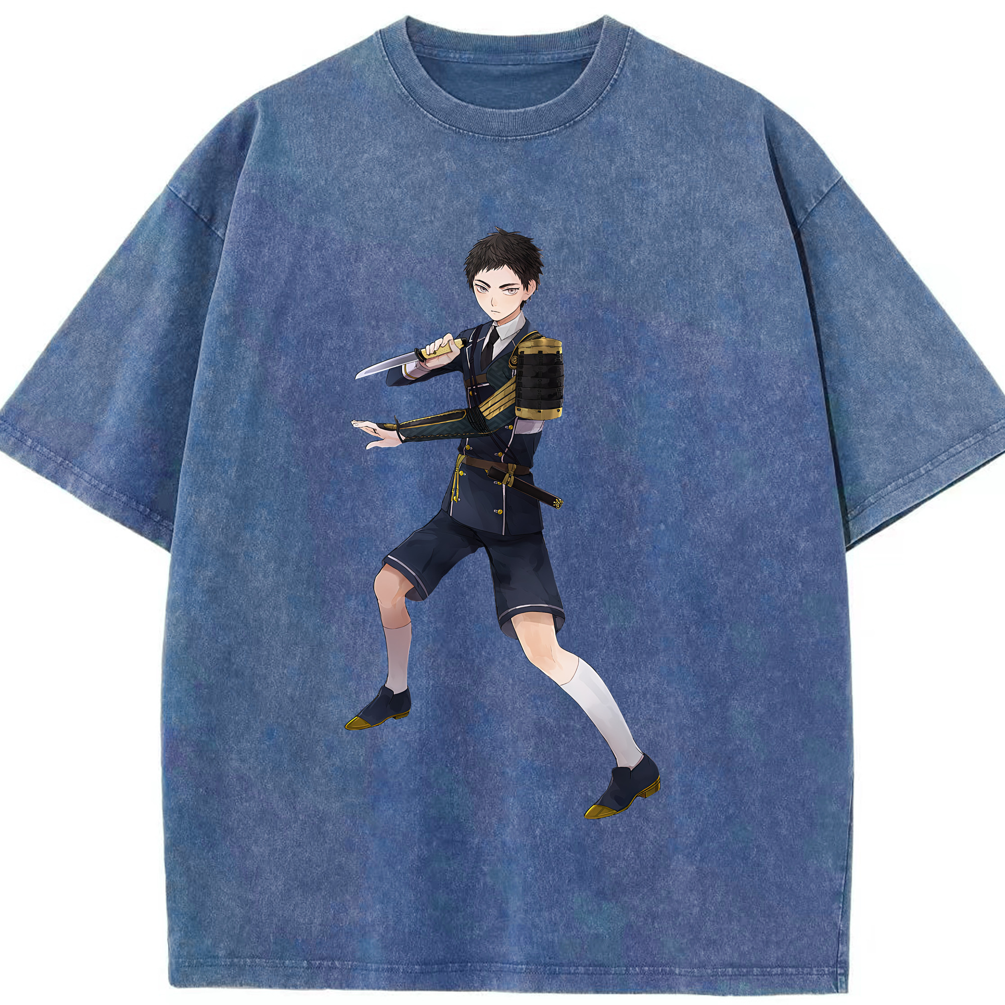 （画像用） 刀剣乱舞 Touken Ranbu 綿100% ヴィンテージ風 半袖Tシャツ（フロントプリント）