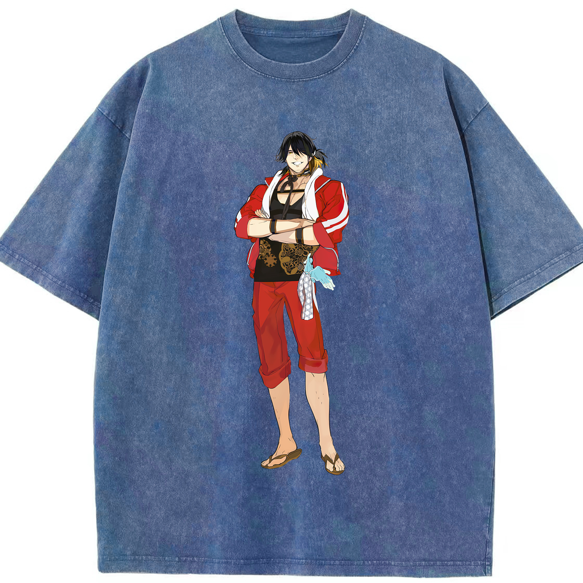 （画像用） 刀剣乱舞 Touken Ranbu 綿100% ヴィンテージ風 半袖Tシャツ（フロントプリント）