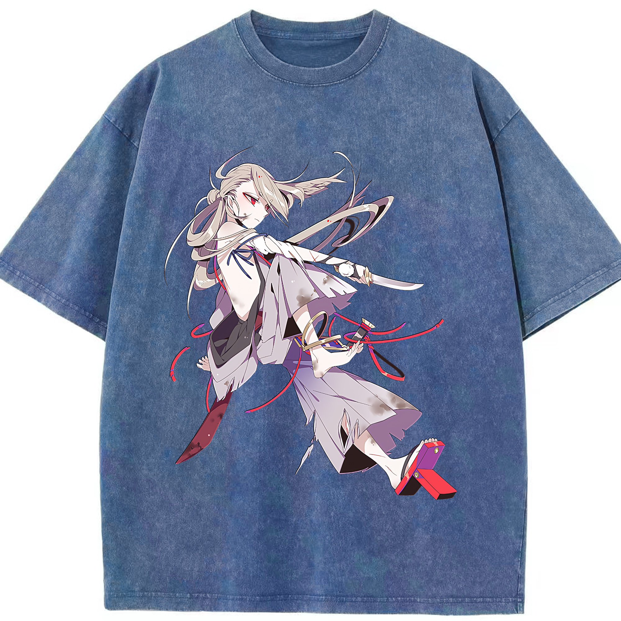 （画像用） 刀剣乱舞 Touken Ranbu 綿100% ヴィンテージ風 半袖Tシャツ（フロントプリント）