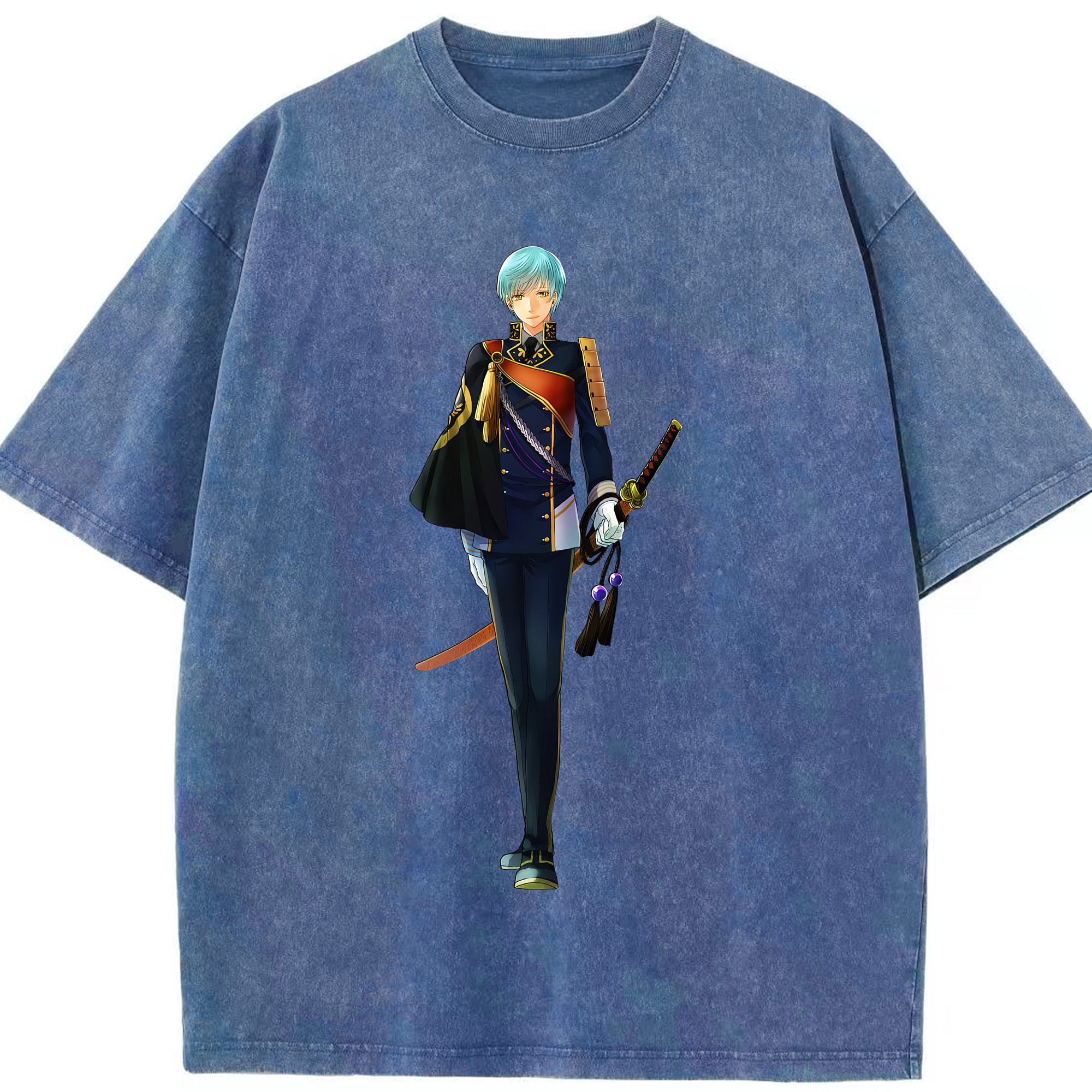 （画像用） 刀剣乱舞 Touken Ranbu 綿100% ヴィンテージ風 半袖Tシャツ（フロントプリント）