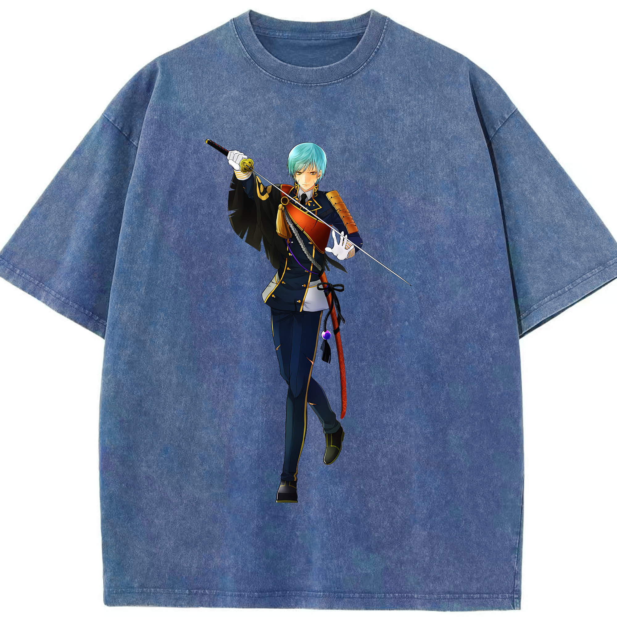 （画像用） 刀剣乱舞 Touken Ranbu 綿100% ヴィンテージ風 半袖Tシャツ（フロントプリント）
