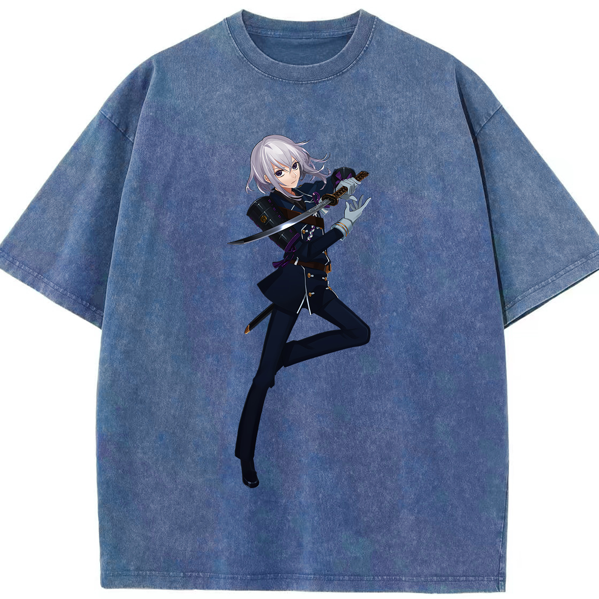 （画像用） 刀剣乱舞 Touken Ranbu 綿100% ヴィンテージ風 半袖Tシャツ（フロントプリント）