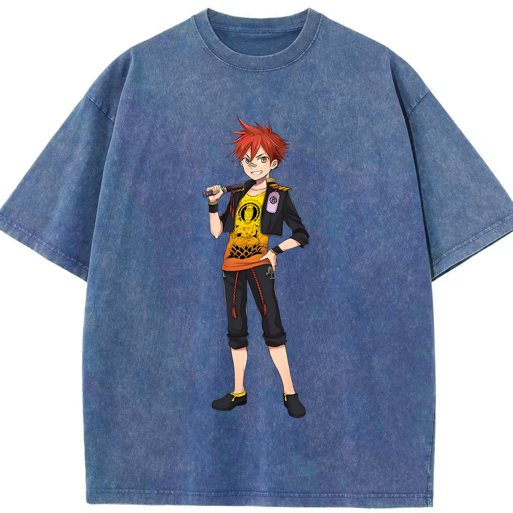 （画像用） 刀剣乱舞 Touken Ranbu 綿100% ヴィンテージ風 半袖Tシャツ（フロントプリント）