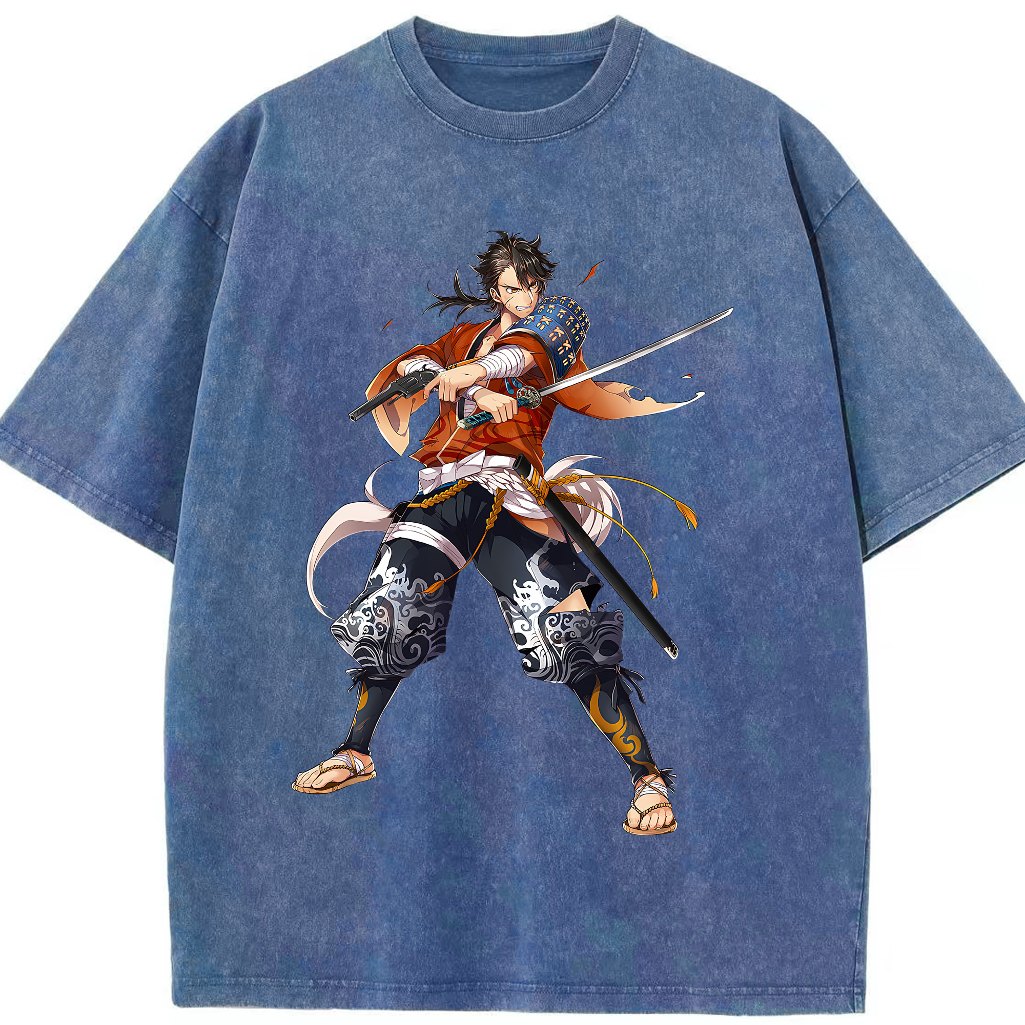（画像用） 刀剣乱舞 Touken Ranbu 綿100% ヴィンテージ風 半袖Tシャツ（フロントプリント）