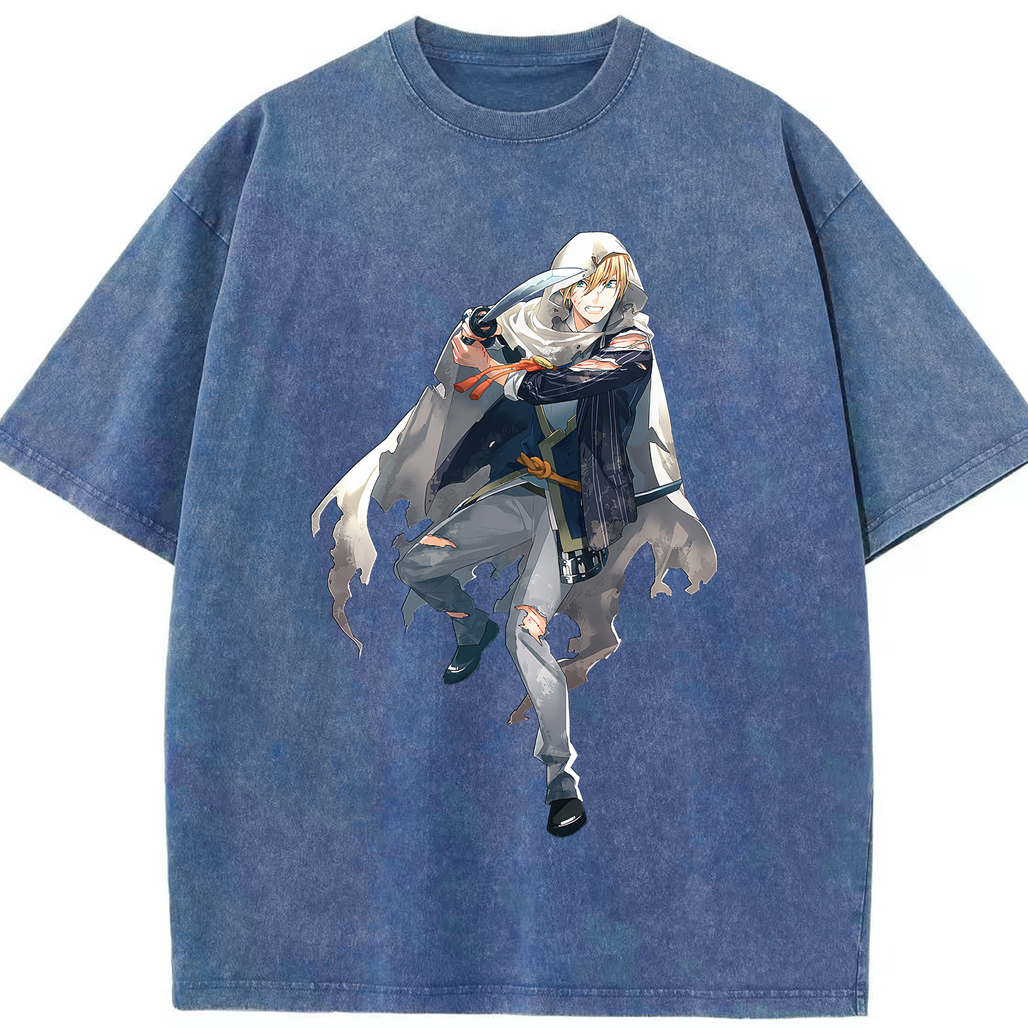 （画像用） 刀剣乱舞 Touken Ranbu 綿100% ヴィンテージ風 半袖Tシャツ（フロントプリント）