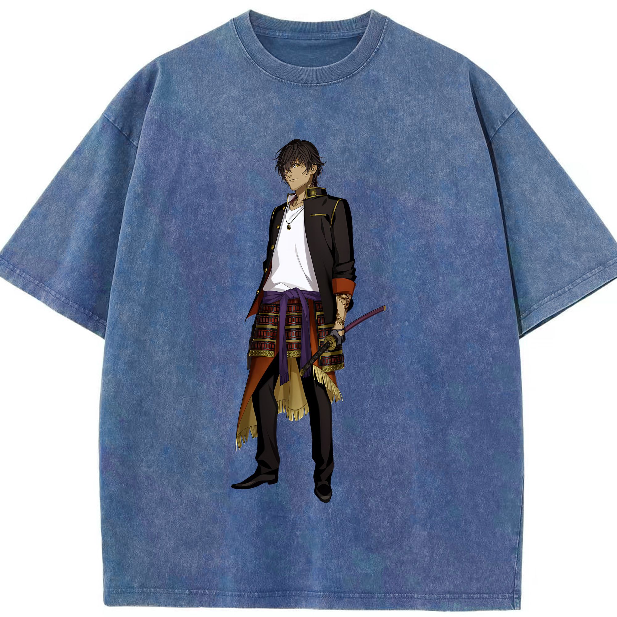 （画像用） 刀剣乱舞 Touken Ranbu 綿100% ヴィンテージ風 半袖Tシャツ（フロントプリント）