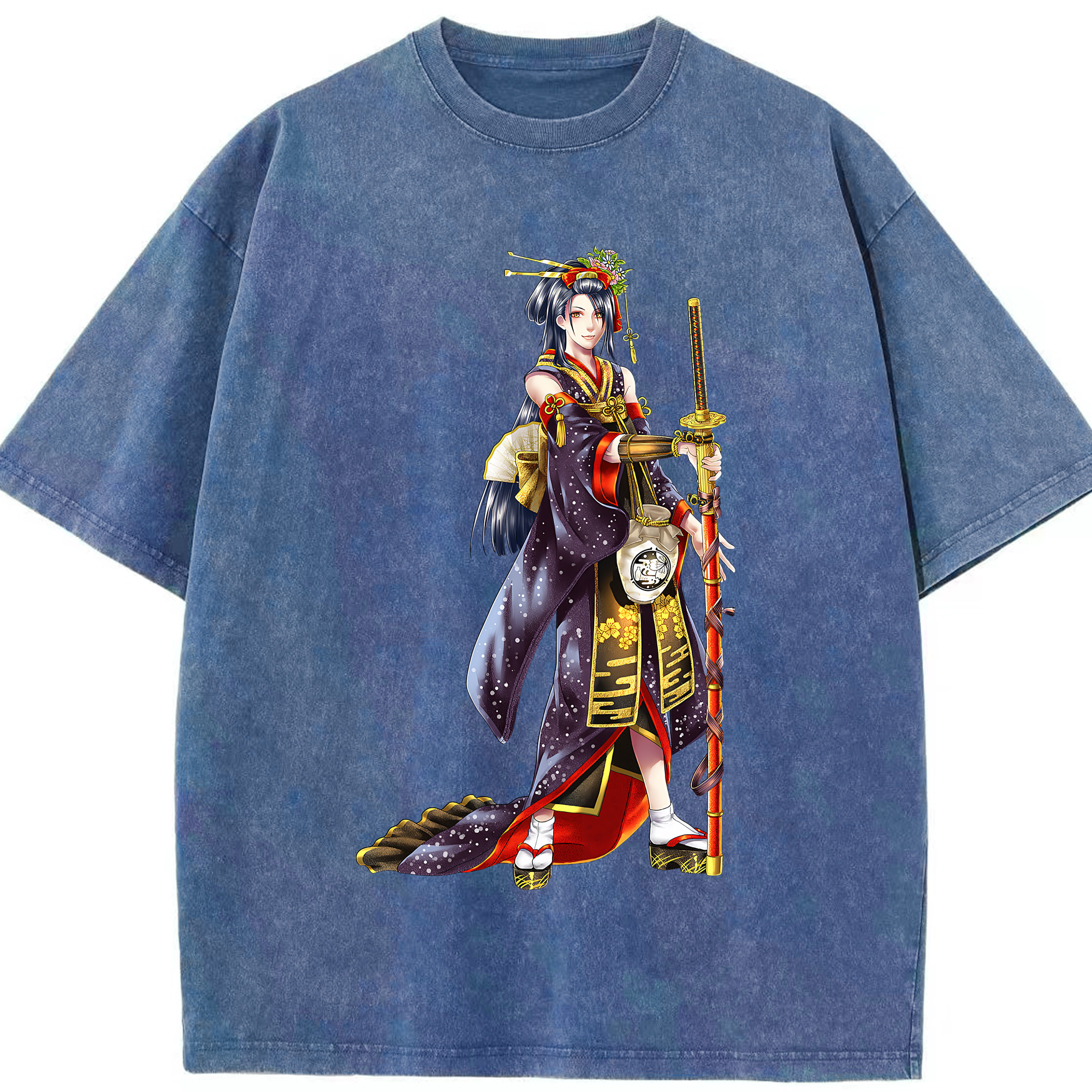 （画像用） 刀剣乱舞 Touken Ranbu 綿100% ヴィンテージ風 半袖Tシャツ（フロントプリント）
