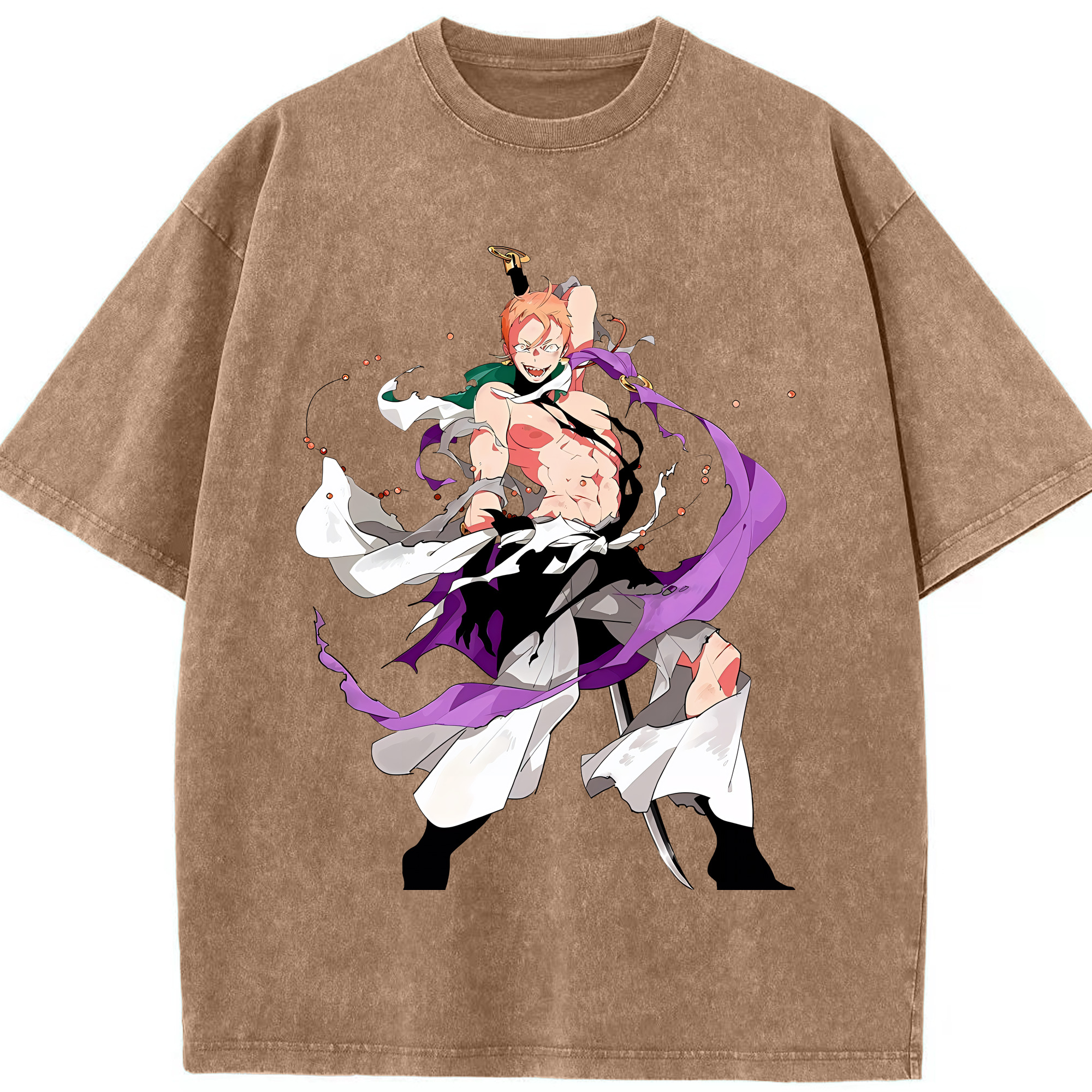 （画像用） 刀剣乱舞 Touken Ranbu 綿100% ヴィンテージ風 半袖Tシャツ（フロントプリント）