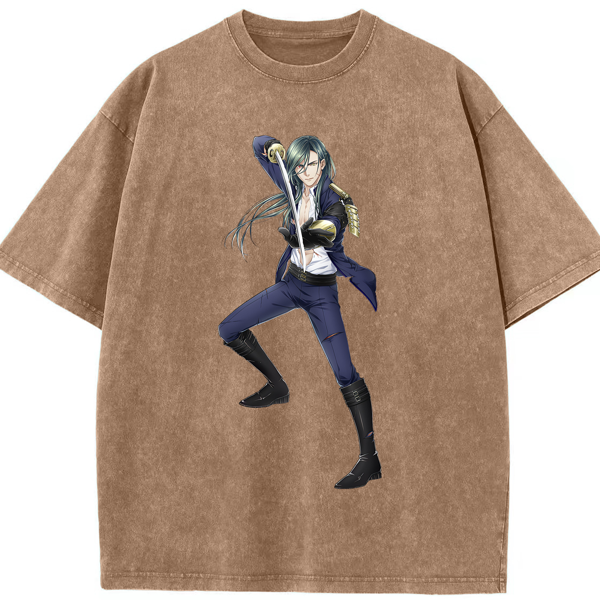 （画像用） 刀剣乱舞 Touken Ranbu 綿100% ヴィンテージ風 半袖Tシャツ（フロントプリント）