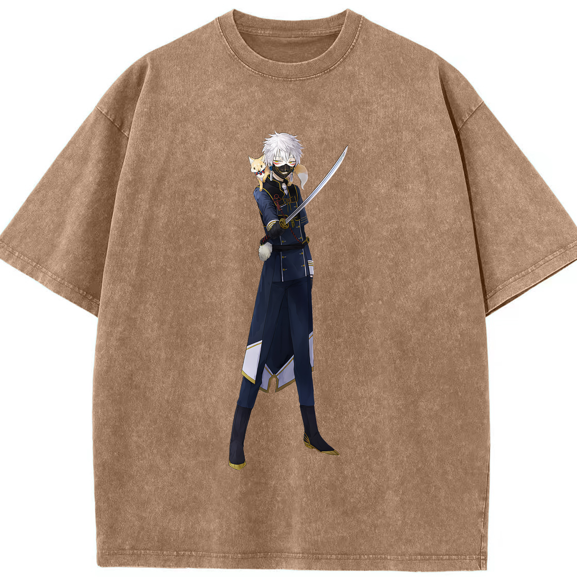 （画像用） 刀剣乱舞 Touken Ranbu 綿100% ヴィンテージ風 半袖Tシャツ（フロントプリント）