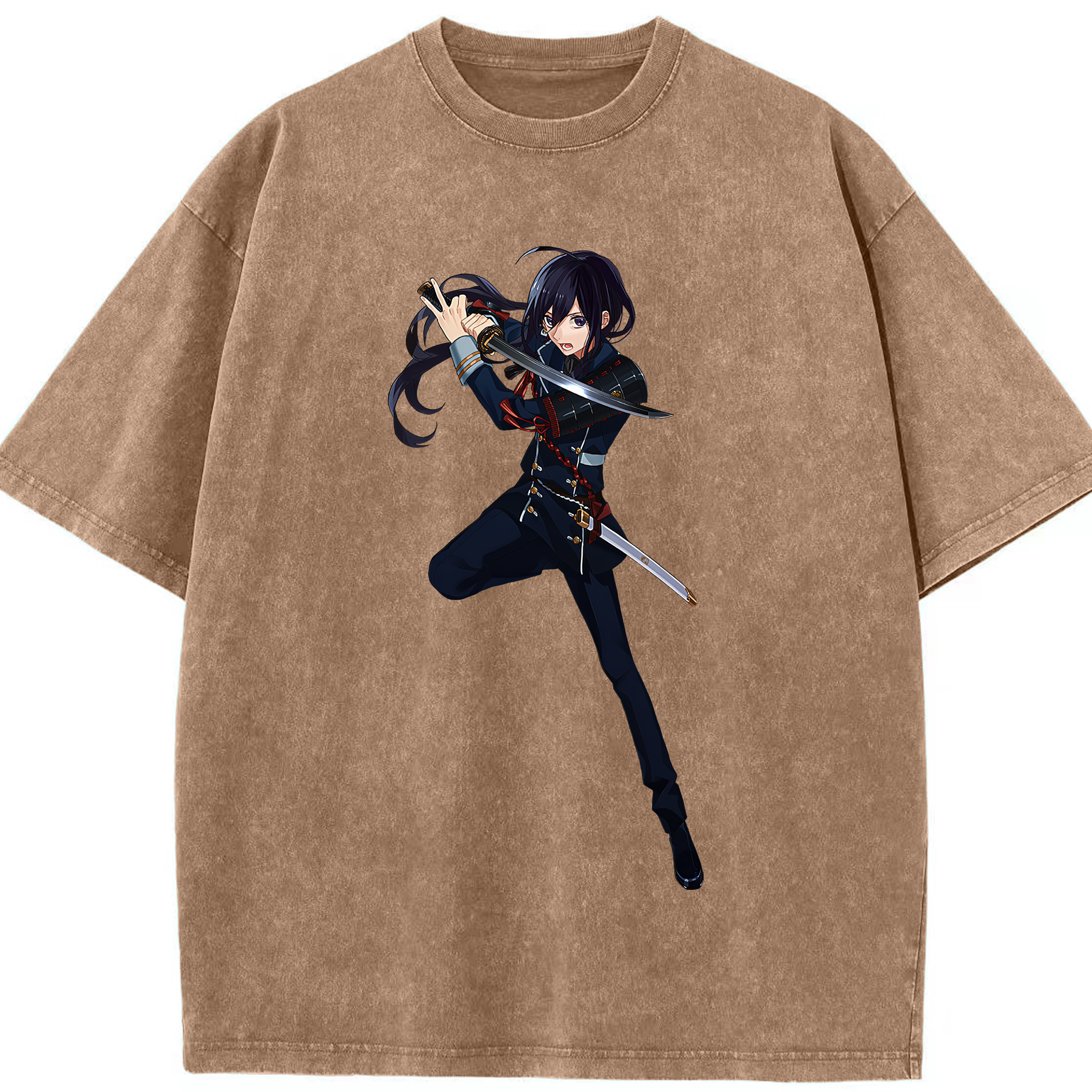（画像用） 刀剣乱舞 Touken Ranbu 綿100% ヴィンテージ風 半袖Tシャツ（フロントプリント）