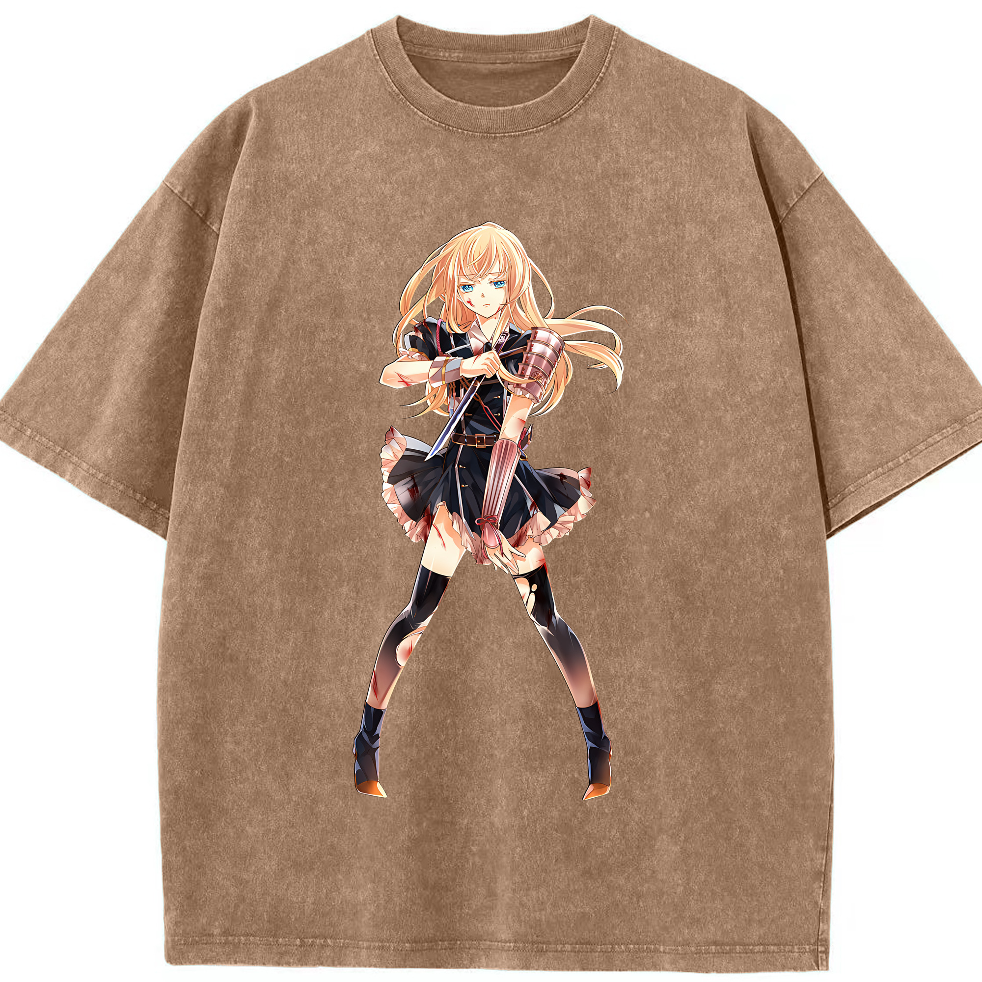 （画像用） 刀剣乱舞 Touken Ranbu 綿100% ヴィンテージ風 半袖Tシャツ（フロントプリント）