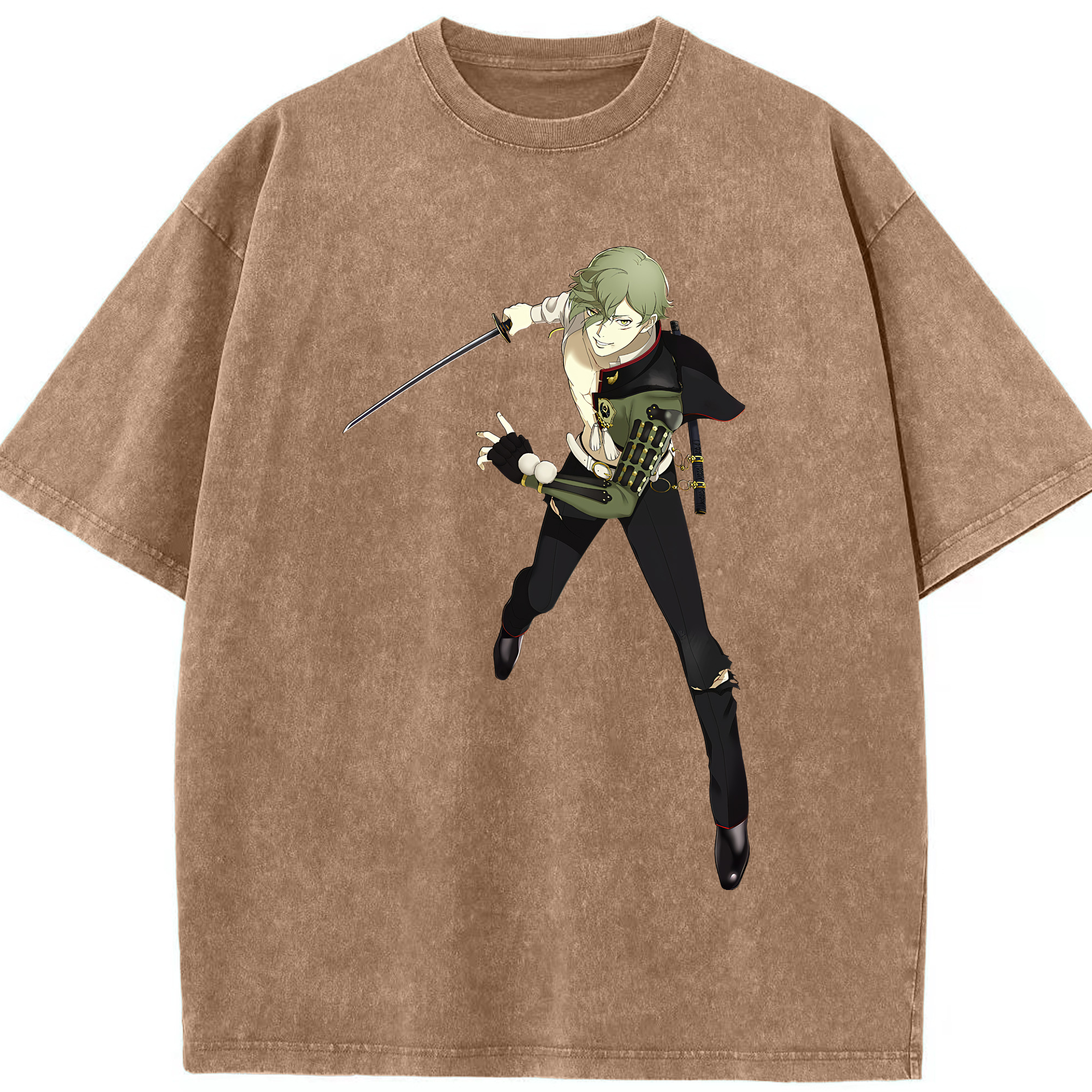 （画像用） 刀剣乱舞 Touken Ranbu 綿100% ヴィンテージ風 半袖Tシャツ（フロントプリント）