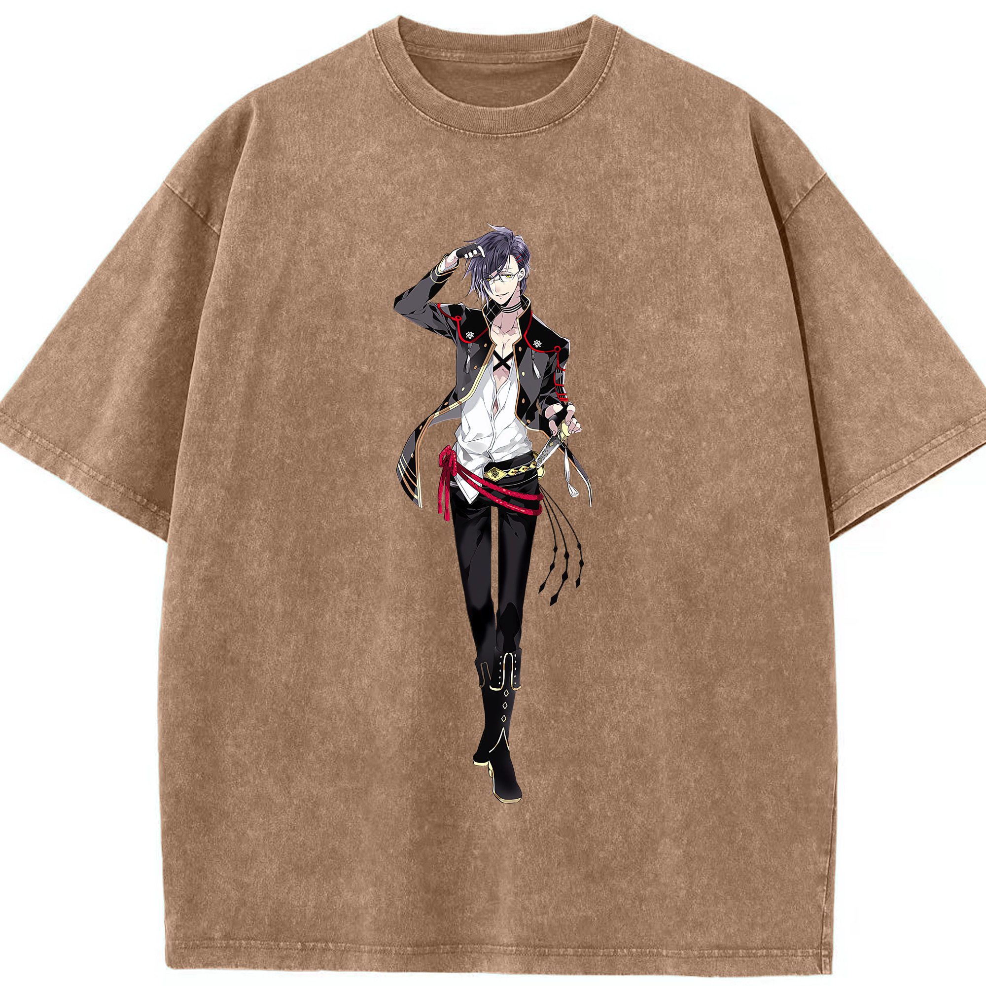 （画像用） 刀剣乱舞 Touken Ranbu 綿100% ヴィンテージ風 半袖Tシャツ（フロントプリント）
