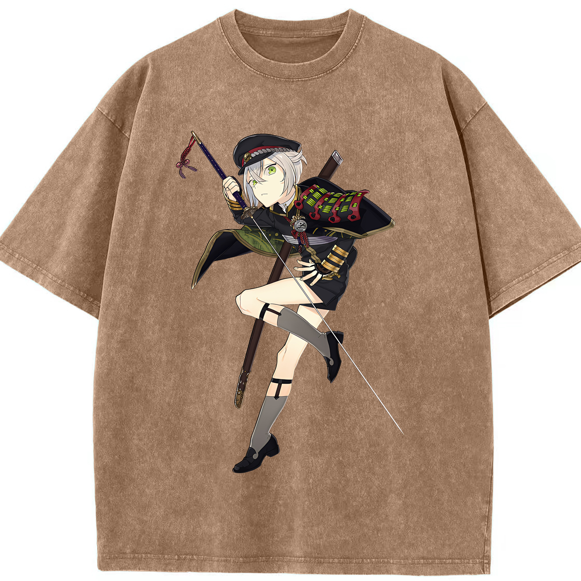 （画像用） 刀剣乱舞 Touken Ranbu 綿100% ヴィンテージ風 半袖Tシャツ（フロントプリント）