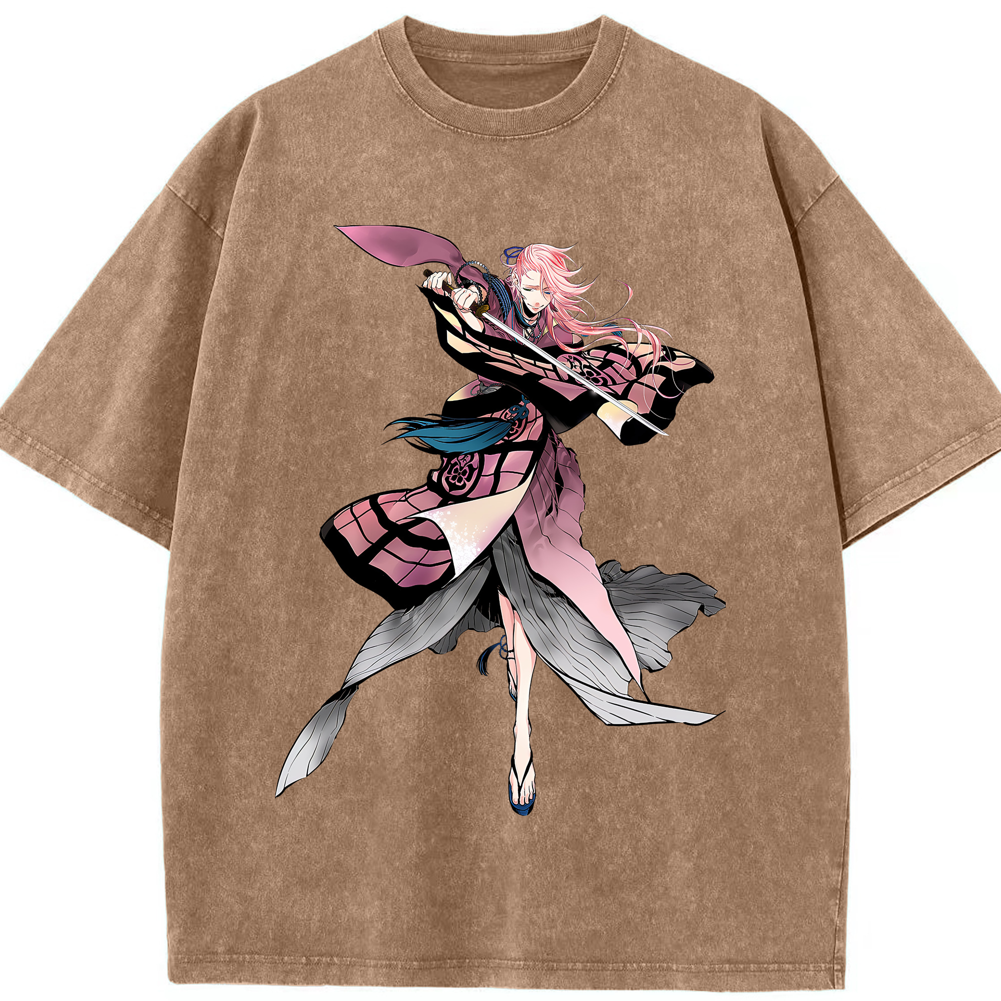 （画像用） 刀剣乱舞 Touken Ranbu 綿100% ヴィンテージ風 半袖Tシャツ（フロントプリント）