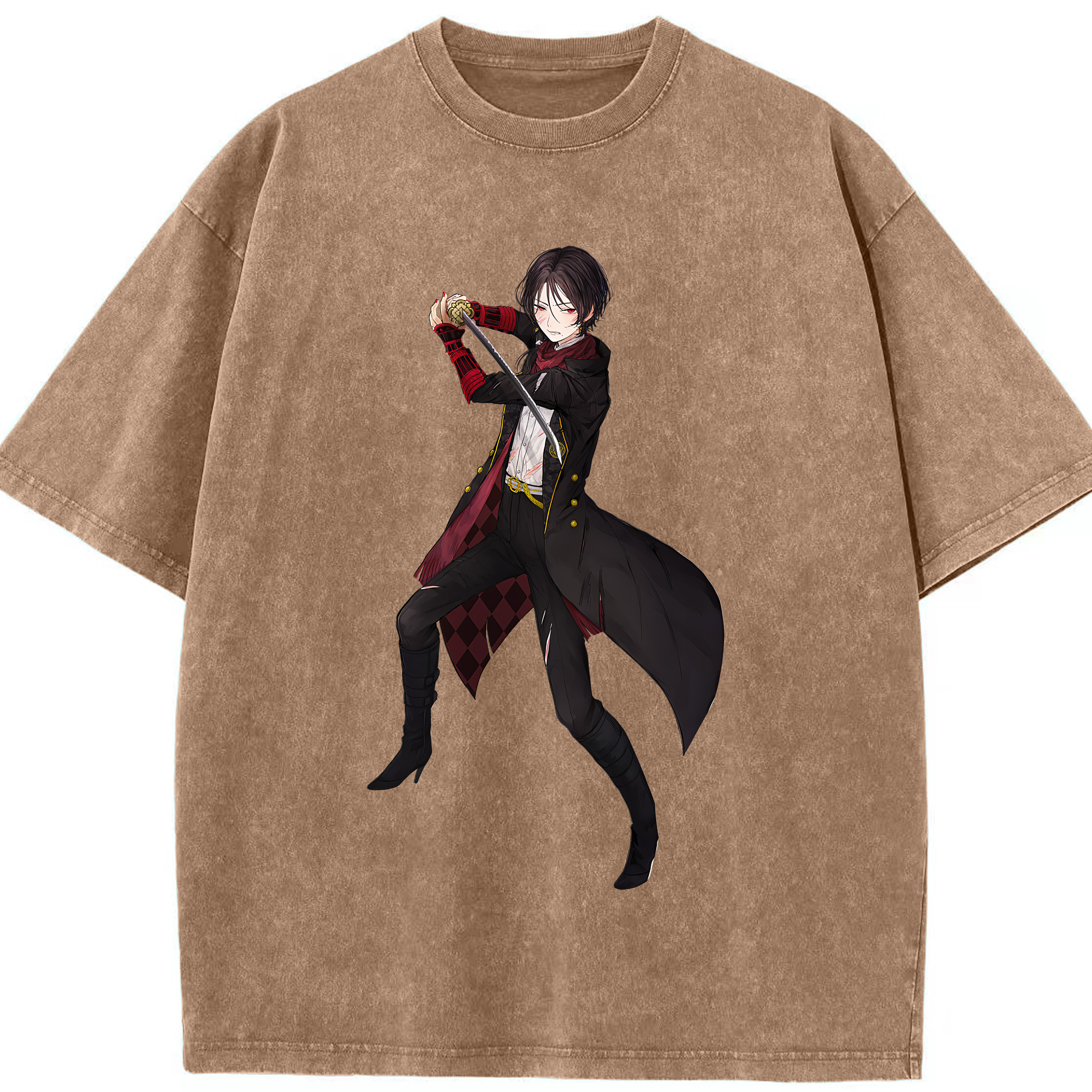 （画像用） 刀剣乱舞 Touken Ranbu 綿100% ヴィンテージ風 半袖Tシャツ（フロントプリント）
