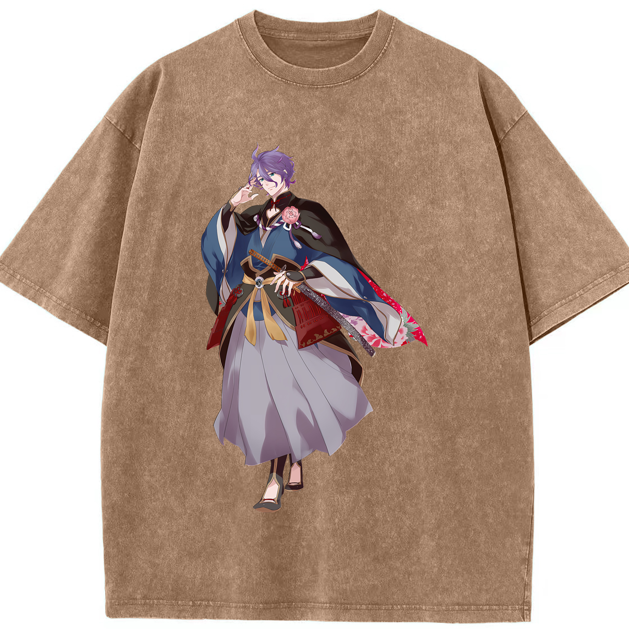 （画像用） 刀剣乱舞 Touken Ranbu 綿100% ヴィンテージ風 半袖Tシャツ（フロントプリント）