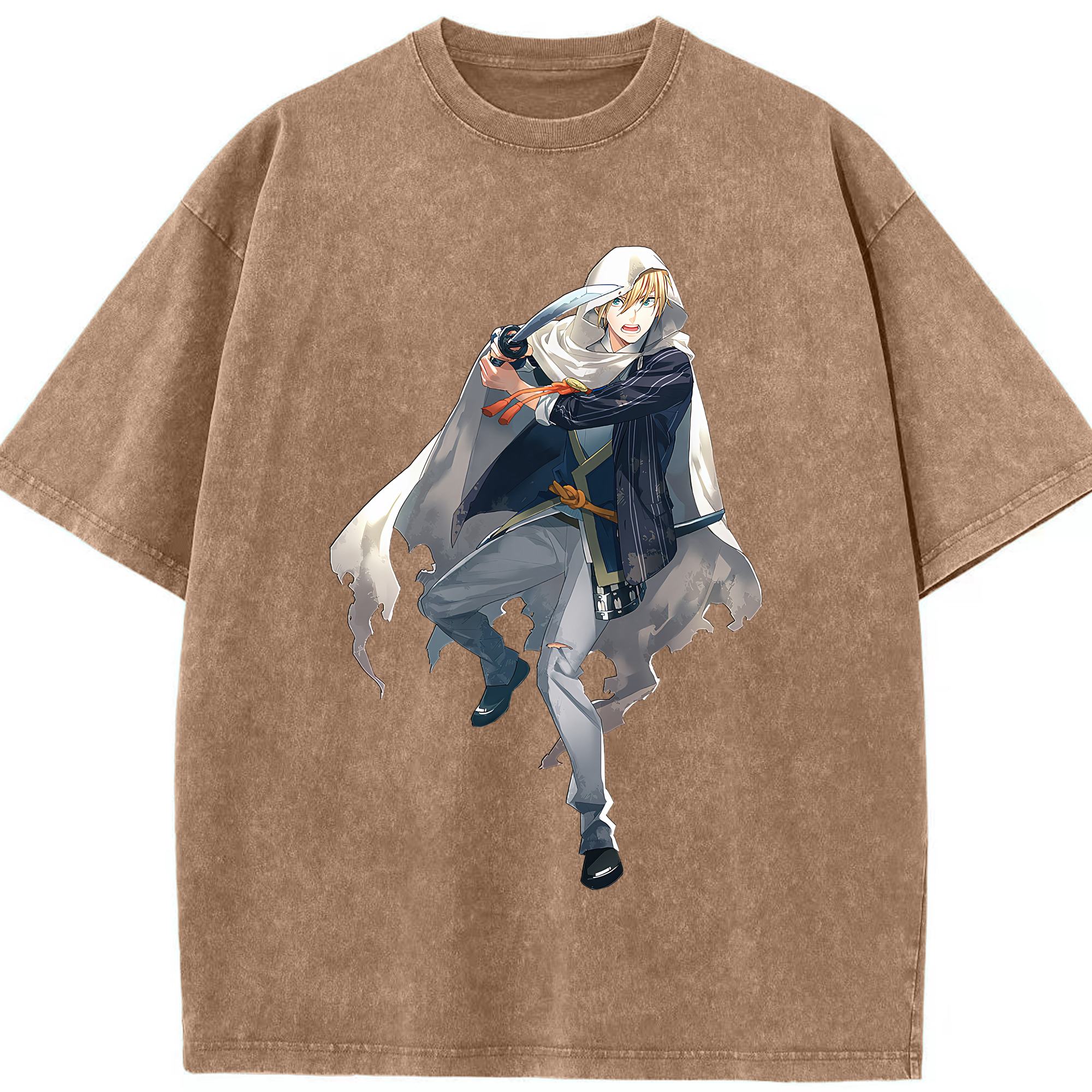 （画像用） 刀剣乱舞 Touken Ranbu 綿100% ヴィンテージ風 半袖Tシャツ（フロントプリント）