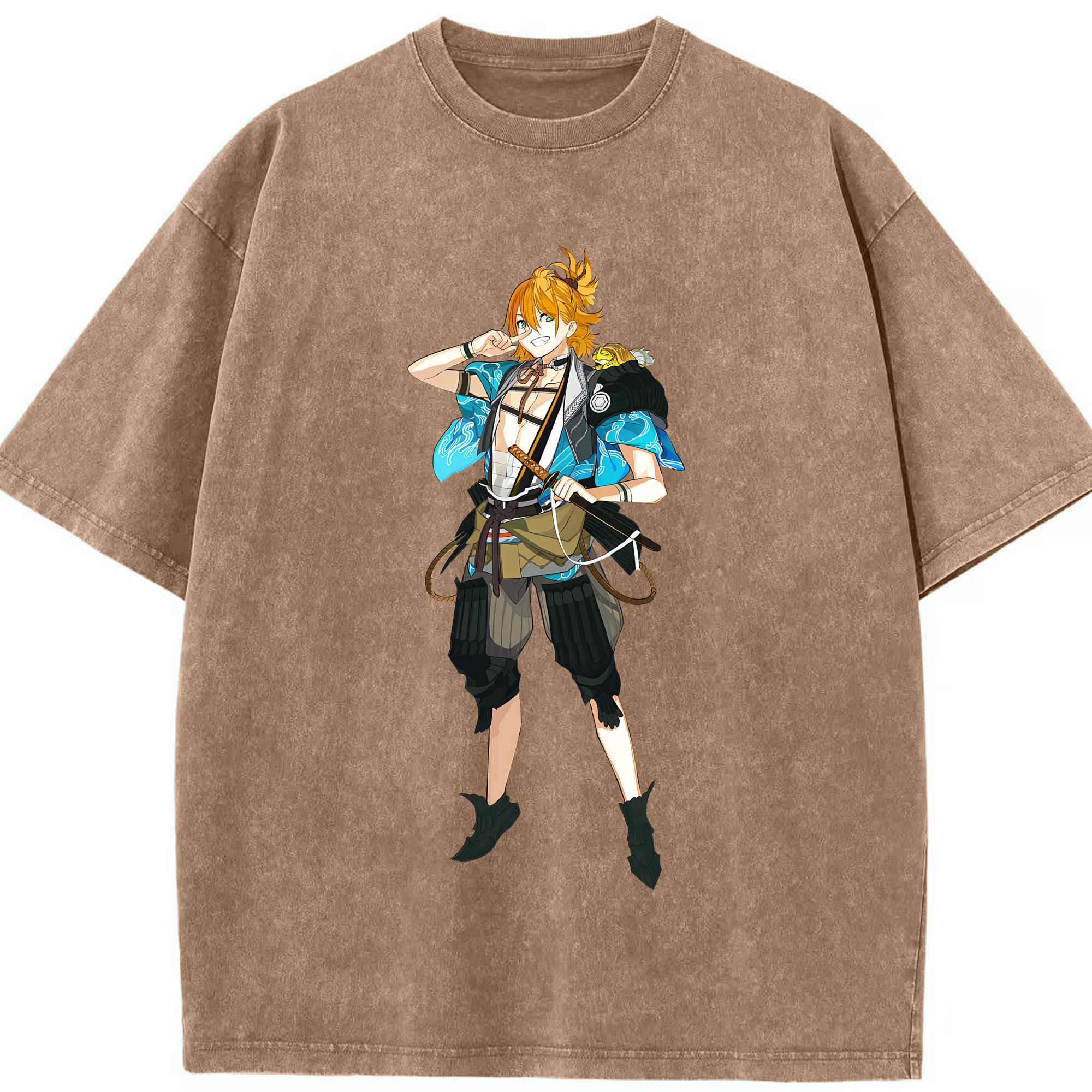 （画像用） 刀剣乱舞 Touken Ranbu 綿100% ヴィンテージ風 半袖Tシャツ（フロントプリント）