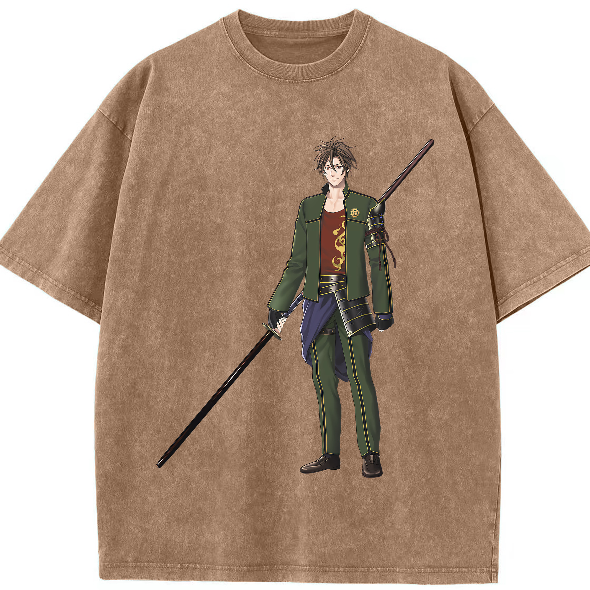 （画像用） 刀剣乱舞 Touken Ranbu 綿100% ヴィンテージ風 半袖Tシャツ（フロントプリント）