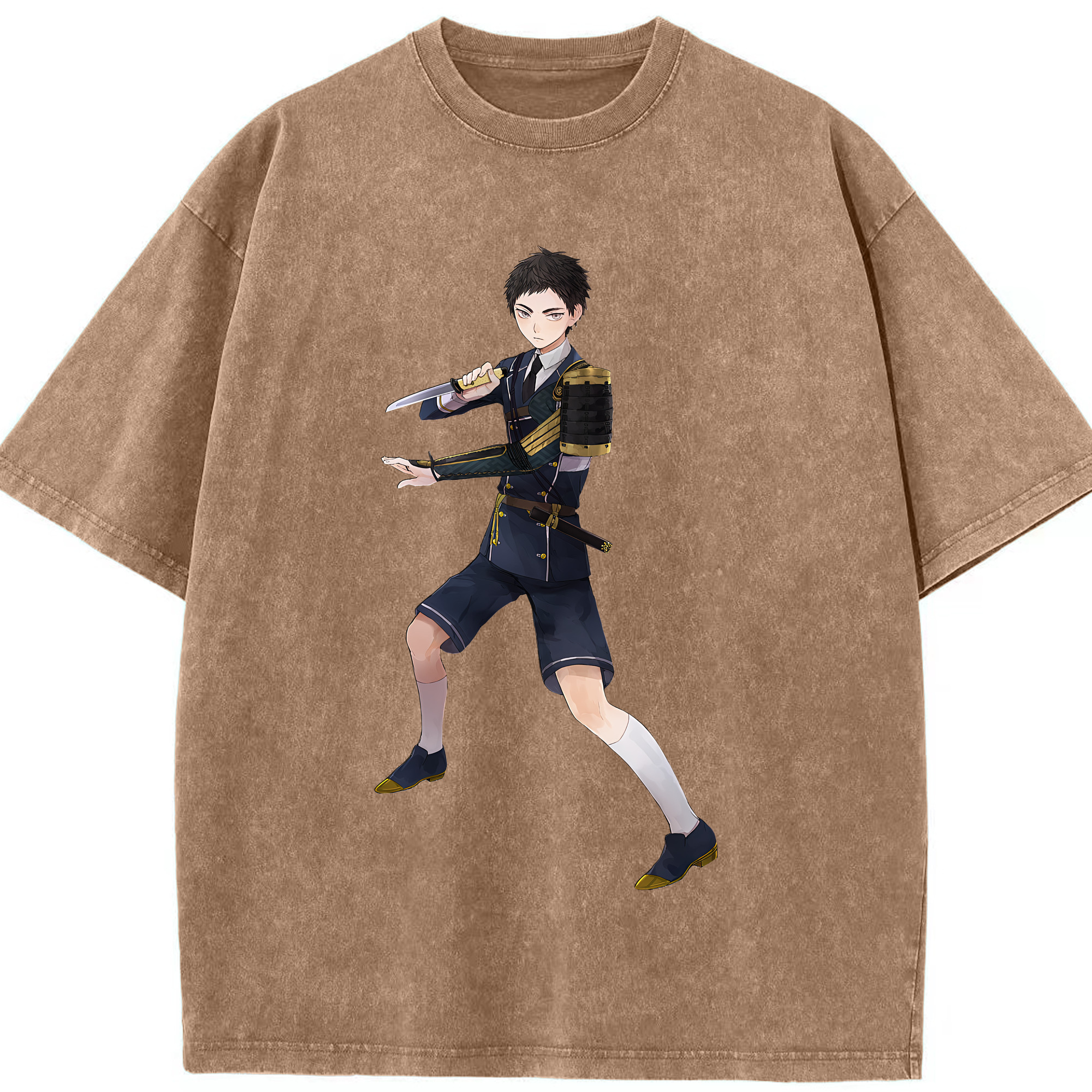 （画像用） 刀剣乱舞 Touken Ranbu 綿100% ヴィンテージ風 半袖Tシャツ（フロントプリント）