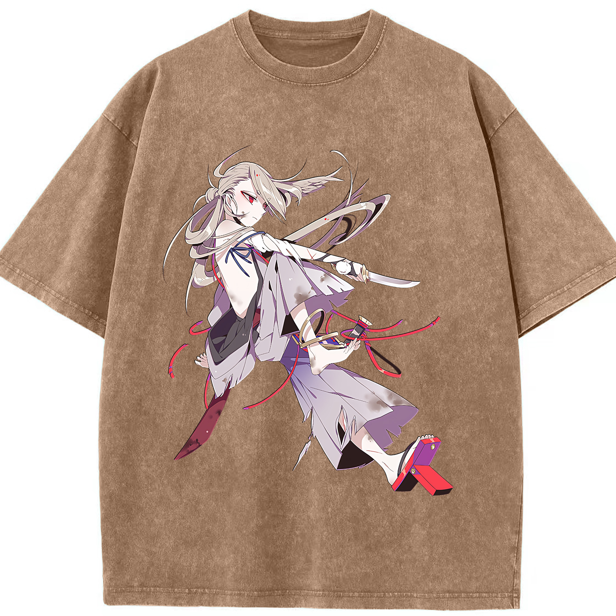 （画像用） 刀剣乱舞 Touken Ranbu 綿100% ヴィンテージ風 半袖Tシャツ（フロントプリント）