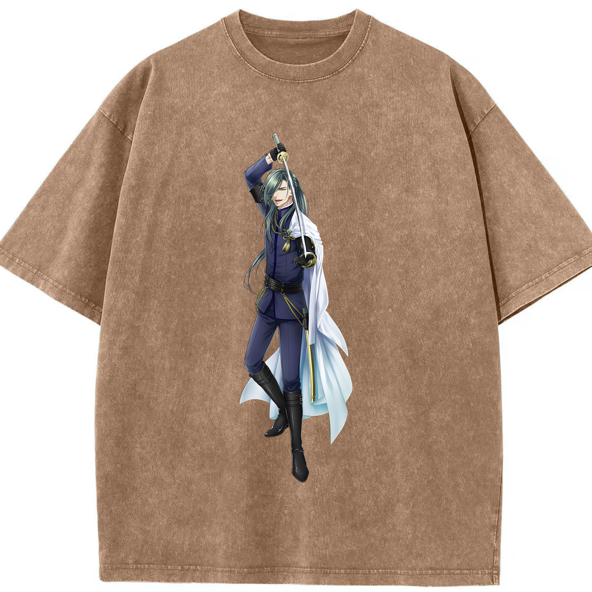 （画像用） 刀剣乱舞 Touken Ranbu 綿100% ヴィンテージ風 半袖Tシャツ（フロントプリント）