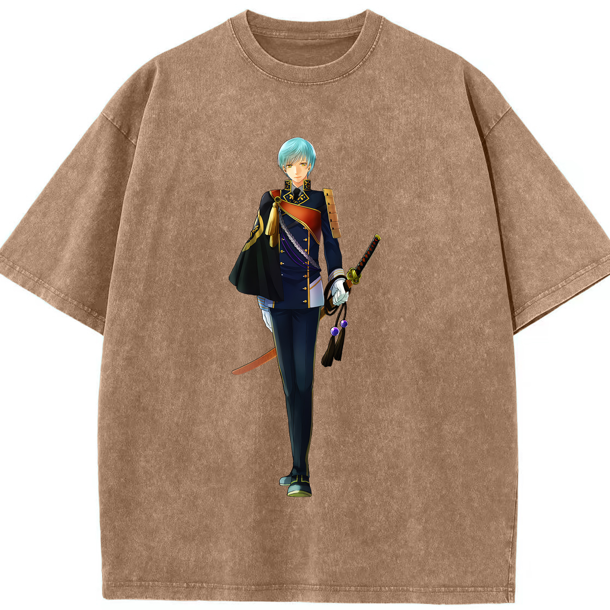 （画像用） 刀剣乱舞 Touken Ranbu 綿100% ヴィンテージ風 半袖Tシャツ（フロントプリント）