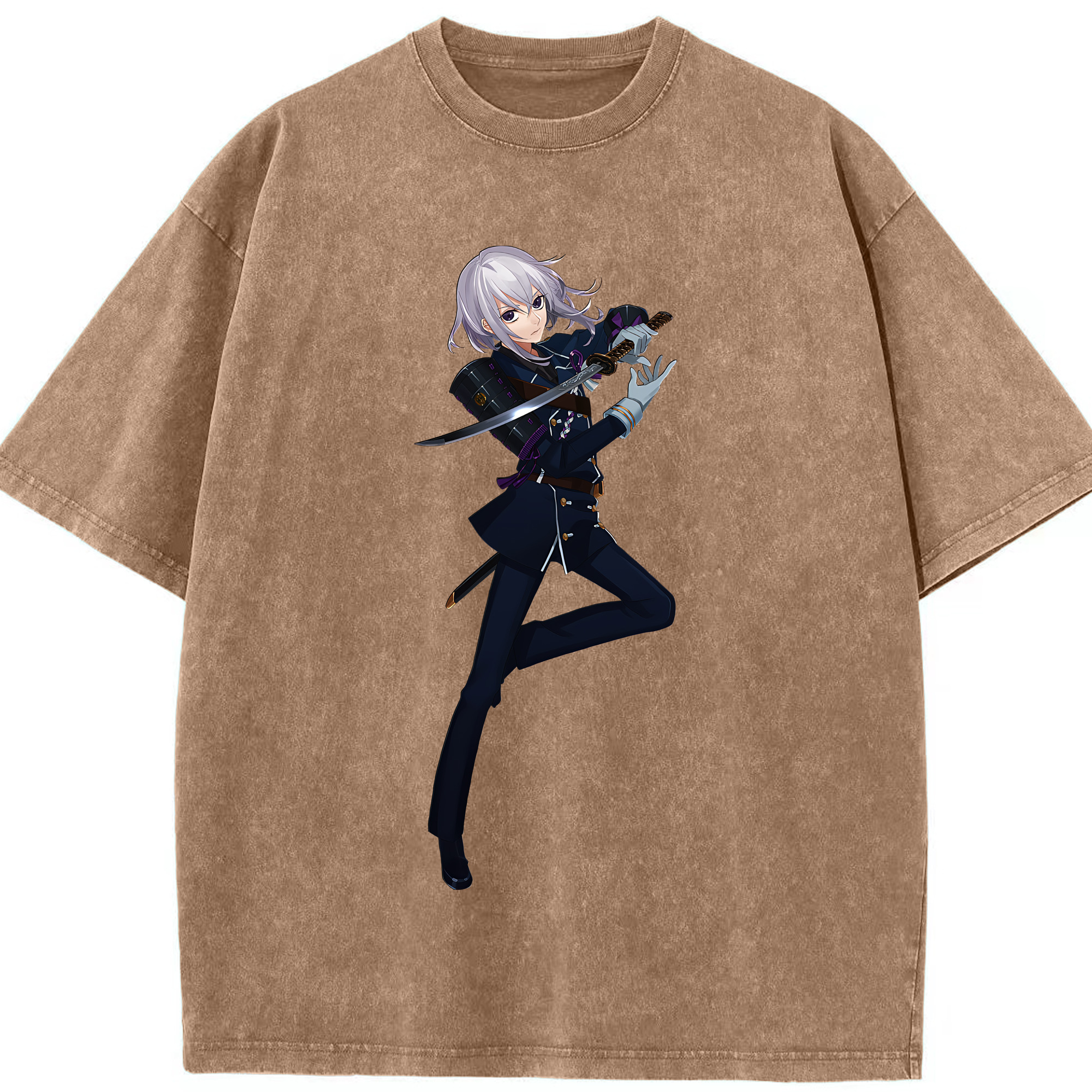 （画像用） 刀剣乱舞 Touken Ranbu 綿100% ヴィンテージ風 半袖Tシャツ（フロントプリント）