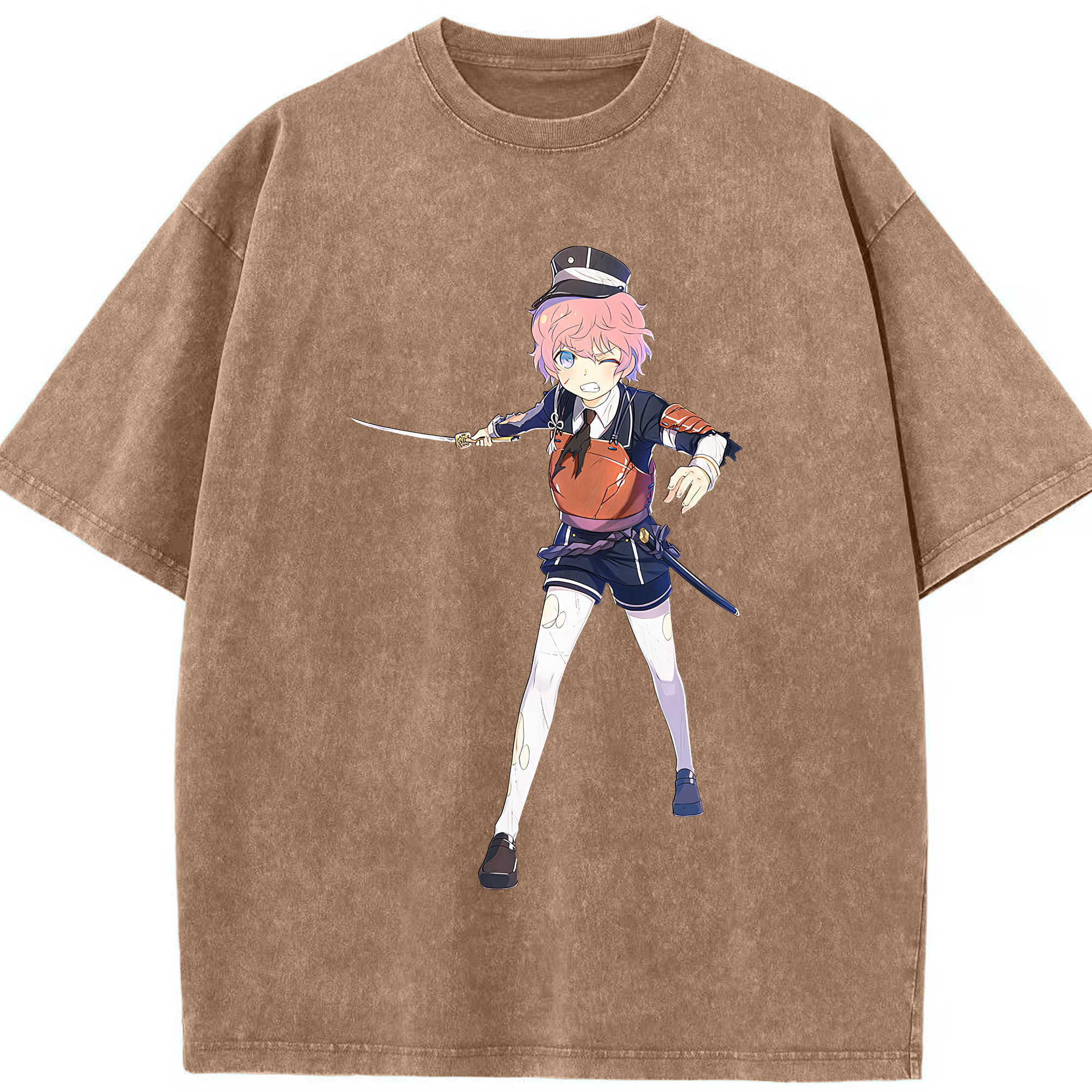 （画像用） 刀剣乱舞 Touken Ranbu 綿100% ヴィンテージ風 半袖Tシャツ（フロントプリント）
