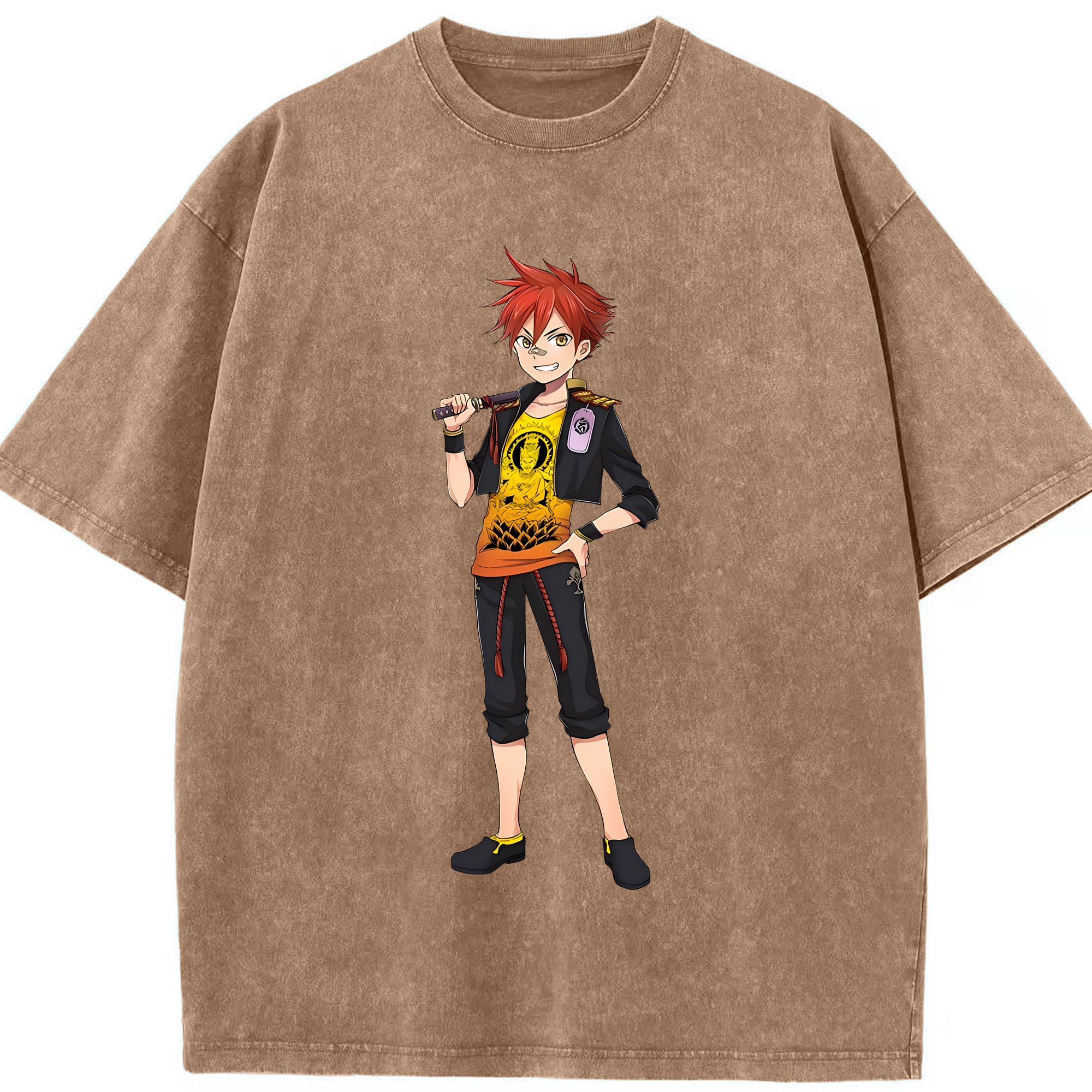（画像用） 刀剣乱舞 Touken Ranbu 綿100% ヴィンテージ風 半袖Tシャツ（フロントプリント）