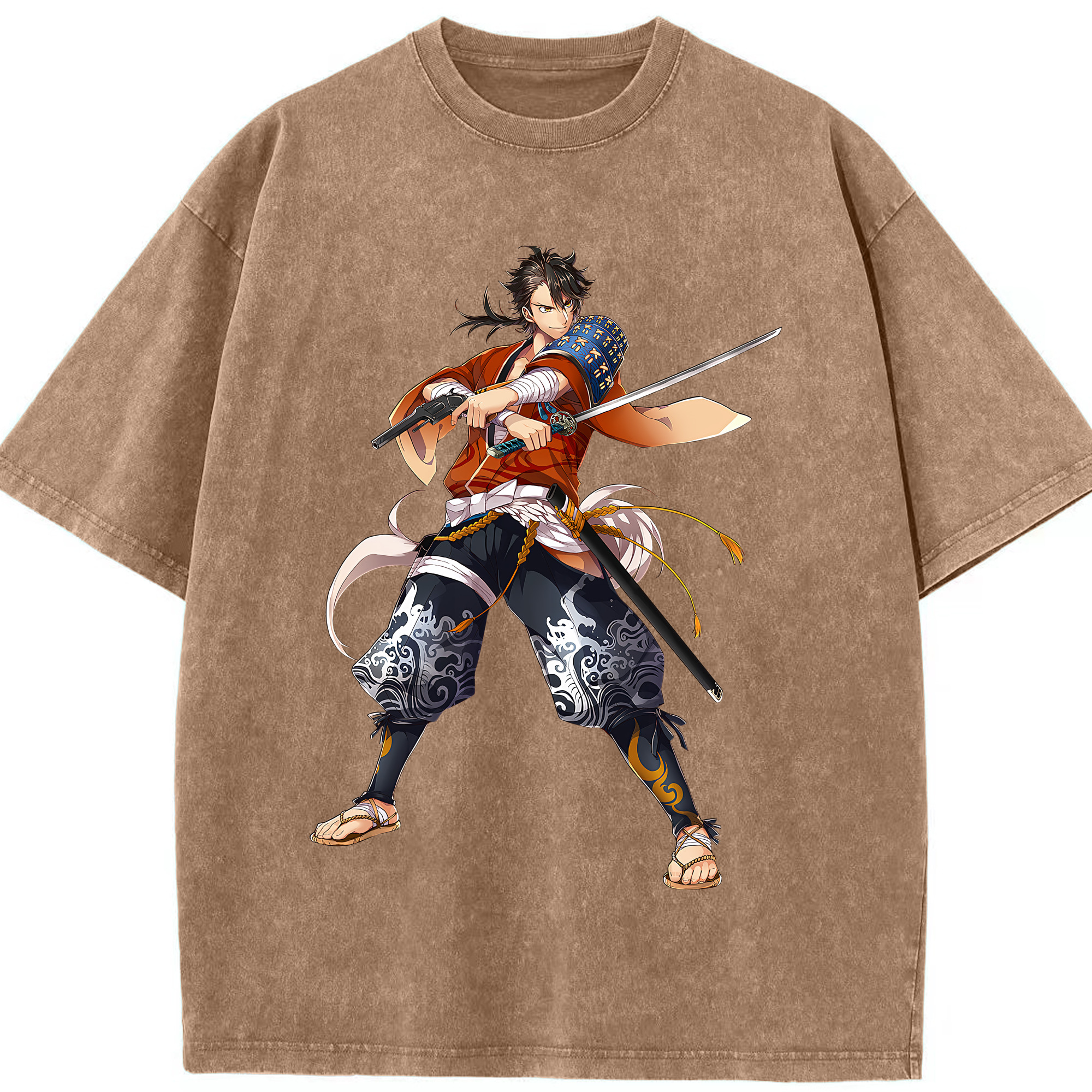 （画像用） 刀剣乱舞 Touken Ranbu 綿100% ヴィンテージ風 半袖Tシャツ（フロントプリント）