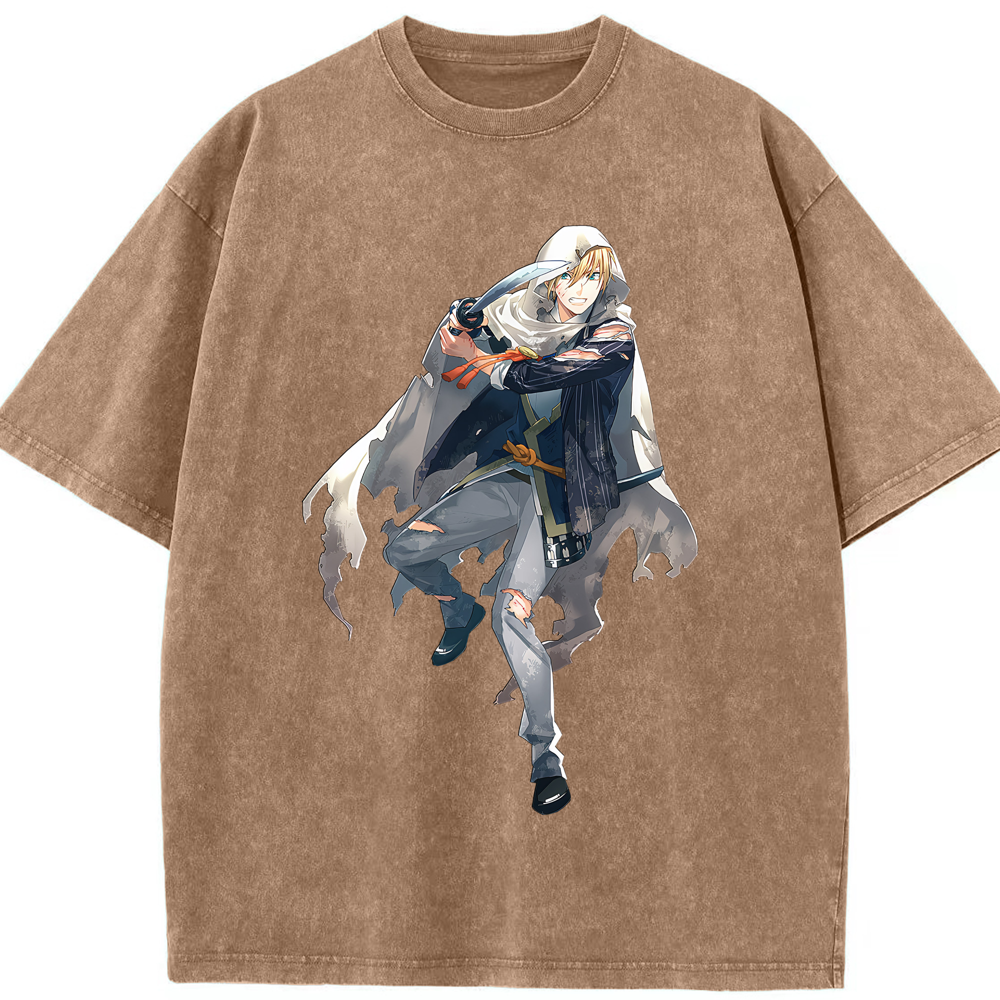 （画像用） 刀剣乱舞 Touken Ranbu 綿100% ヴィンテージ風 半袖Tシャツ（フロントプリント）