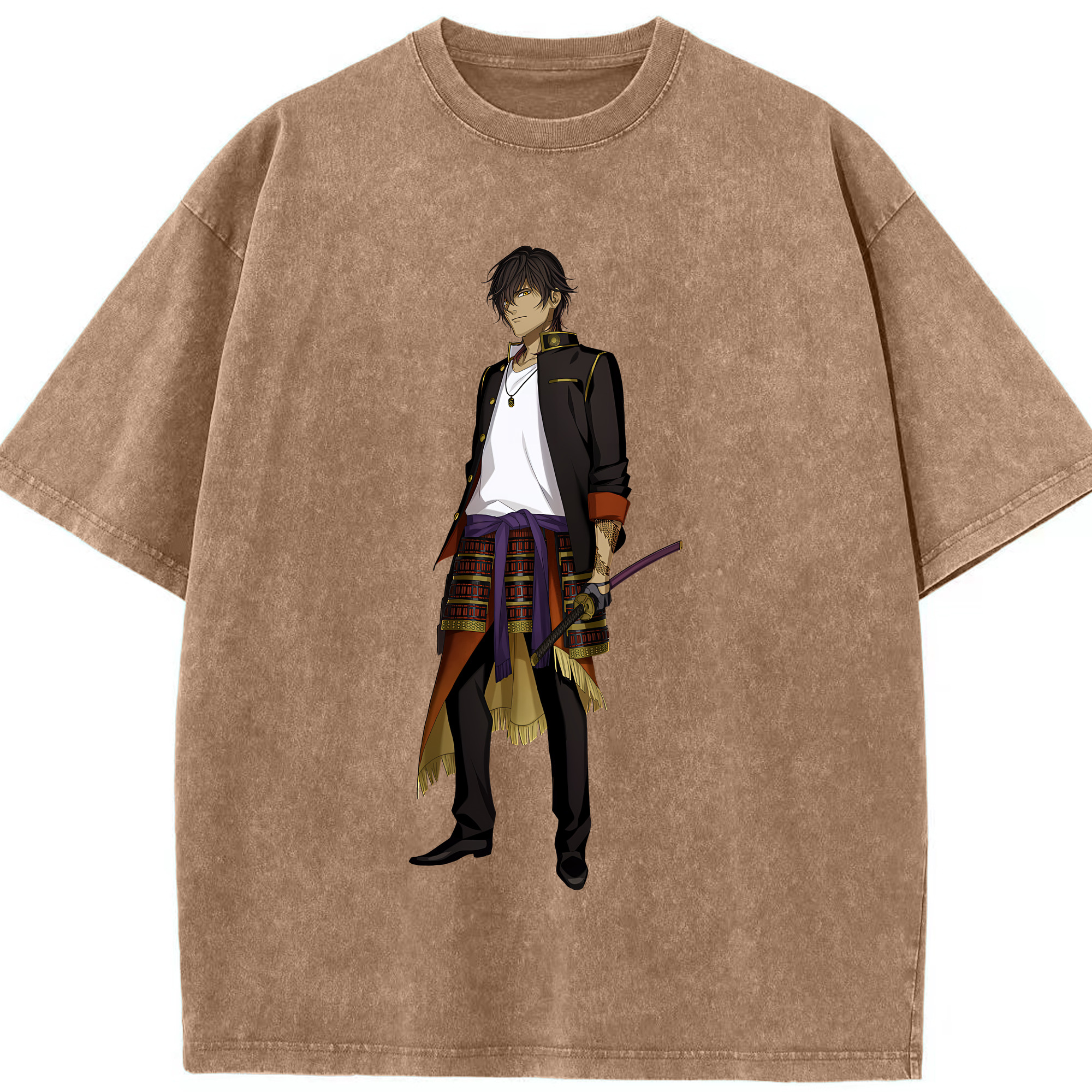 （画像用） 刀剣乱舞 Touken Ranbu 綿100% ヴィンテージ風 半袖Tシャツ（フロントプリント）