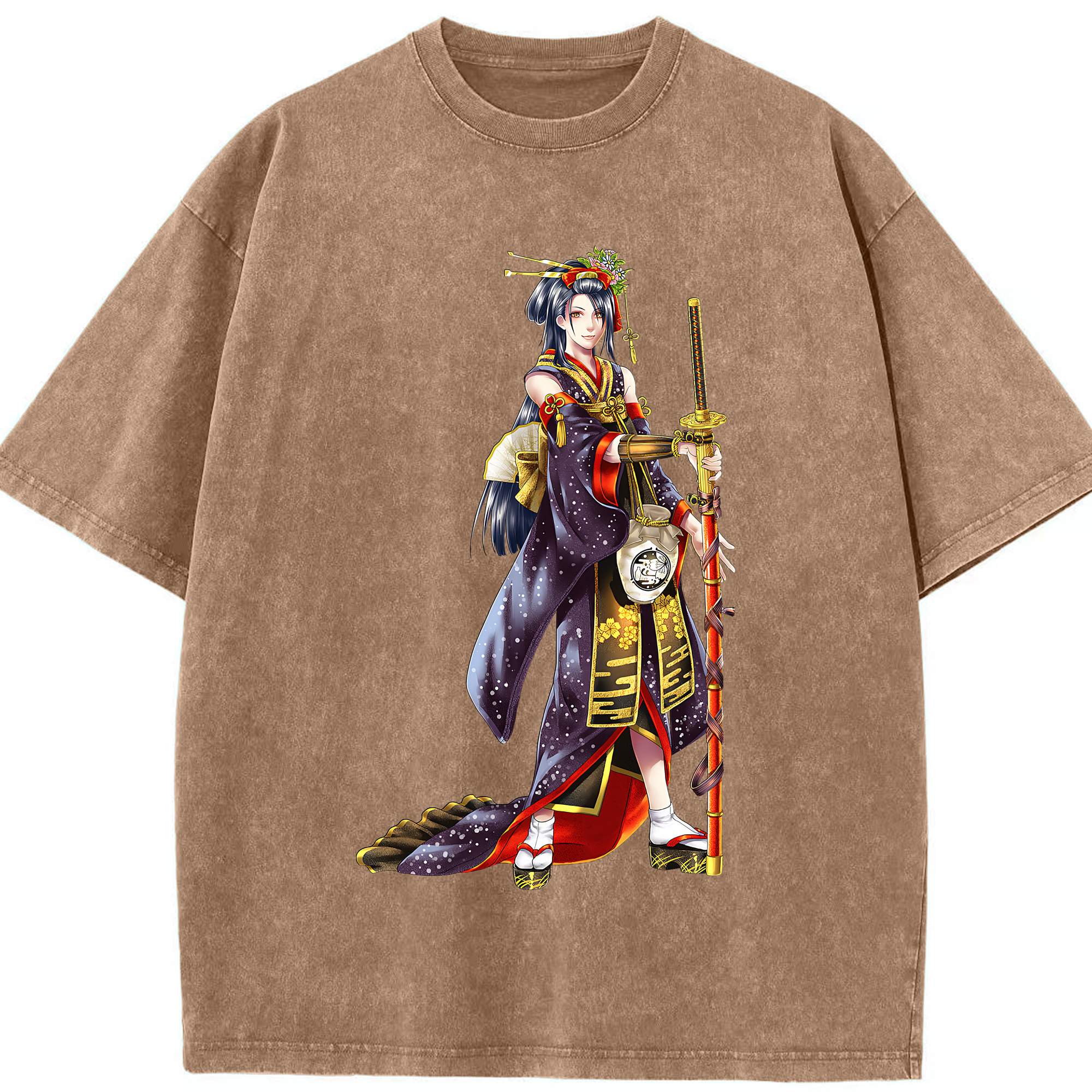 （画像用） 刀剣乱舞 Touken Ranbu 綿100% ヴィンテージ風 半袖Tシャツ（フロントプリント）