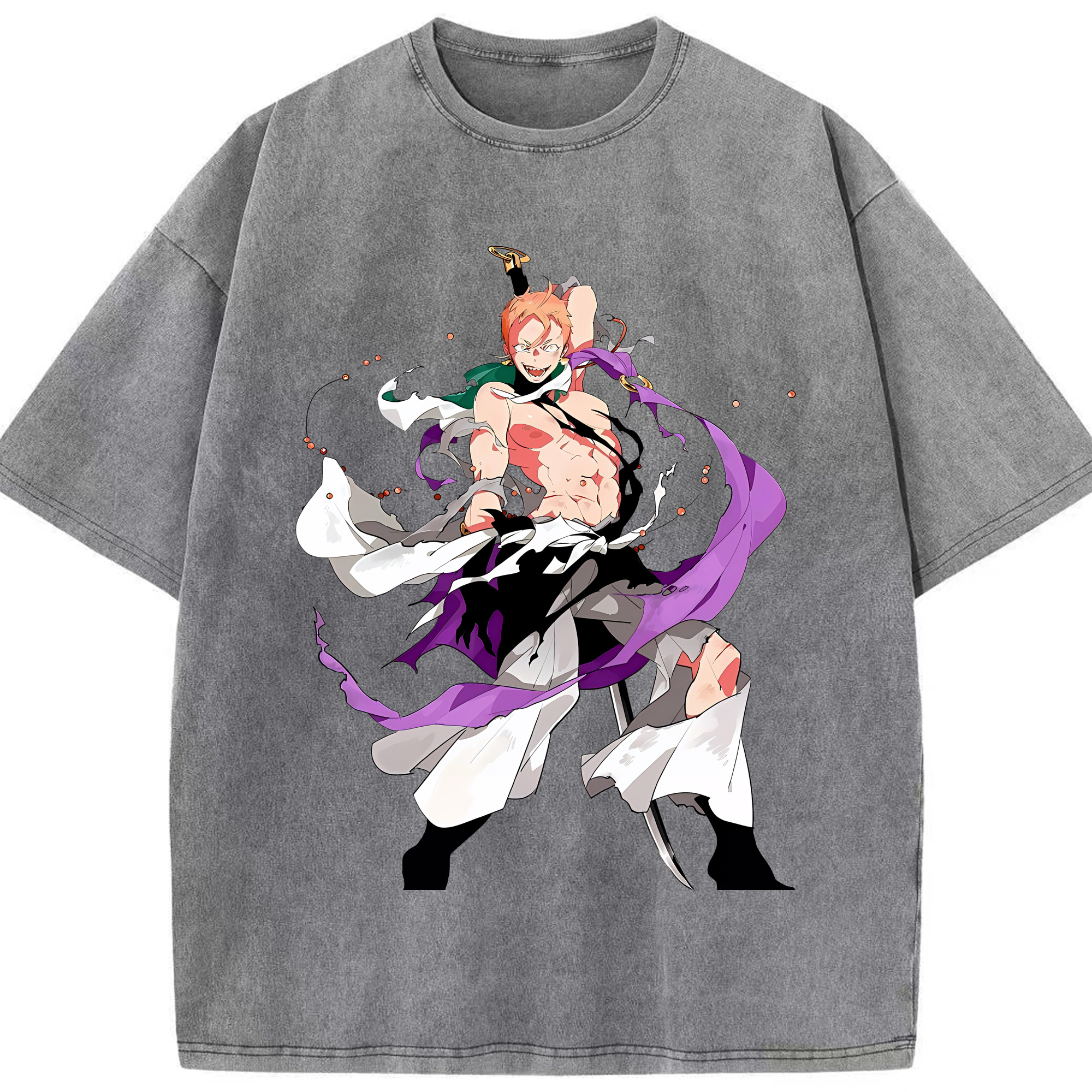 （画像用） 刀剣乱舞 Touken Ranbu 綿100% ヴィンテージ風 半袖Tシャツ（フロントプリント）