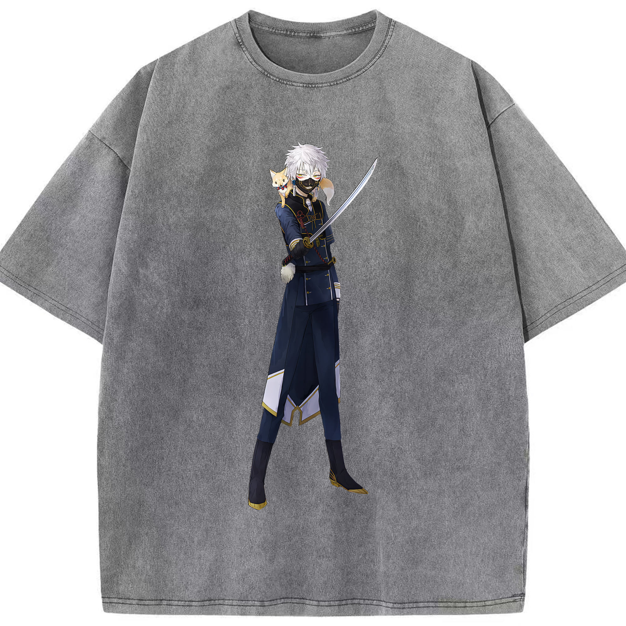 （画像用） 刀剣乱舞 Touken Ranbu 綿100% ヴィンテージ風 半袖Tシャツ（フロントプリント）