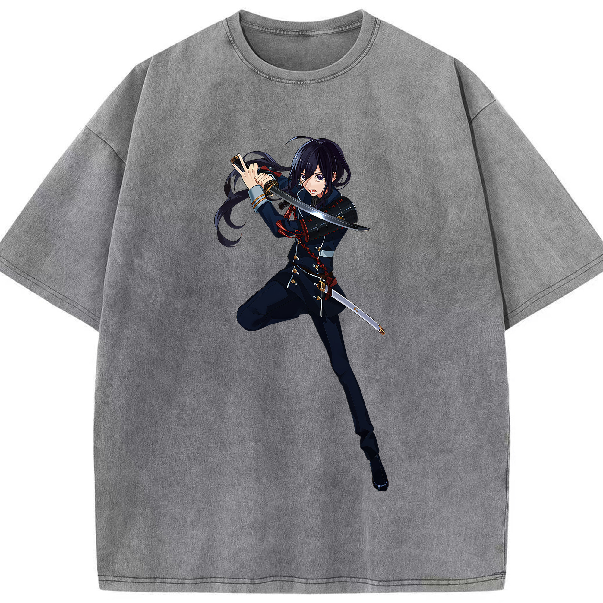 （画像用） 刀剣乱舞 Touken Ranbu 綿100% ヴィンテージ風 半袖Tシャツ（フロントプリント）