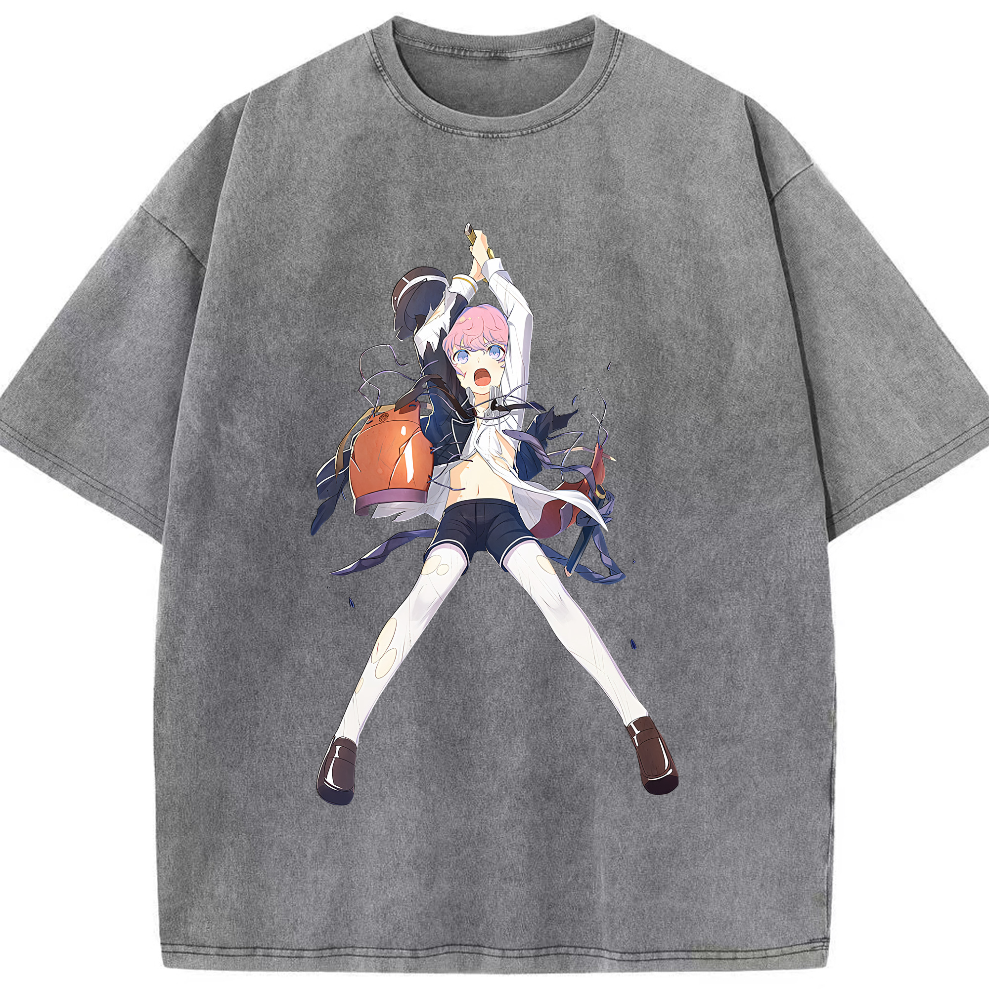 （画像用） 刀剣乱舞 Touken Ranbu 綿100% ヴィンテージ風 半袖Tシャツ（フロントプリント）