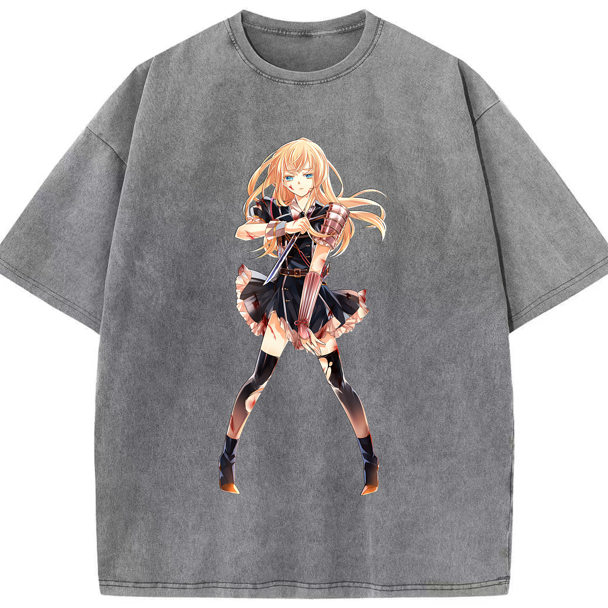 （画像用） 刀剣乱舞 Touken Ranbu 綿100% ヴィンテージ風 半袖Tシャツ（フロントプリント）