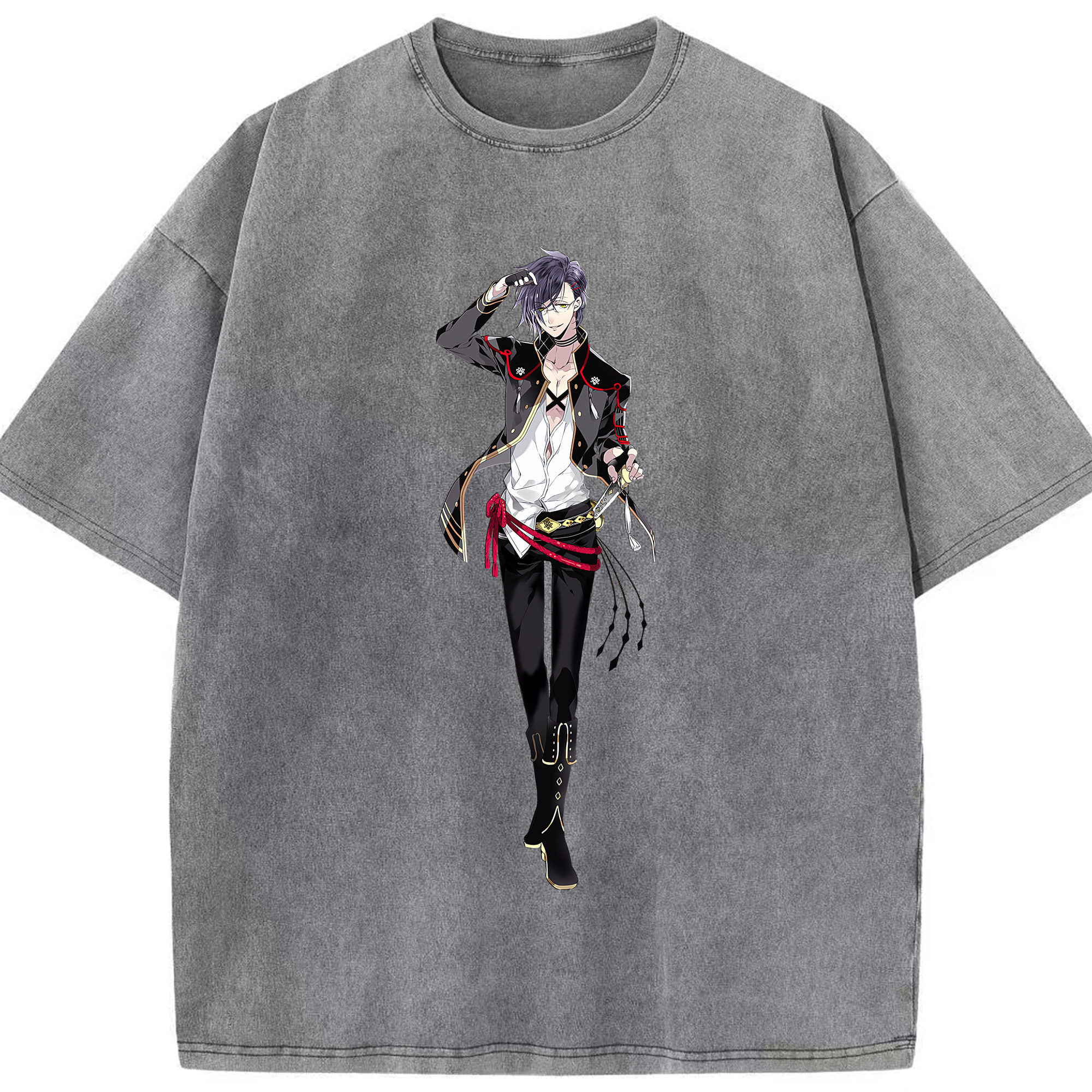 （画像用） 刀剣乱舞 Touken Ranbu 綿100% ヴィンテージ風 半袖Tシャツ（フロントプリント）