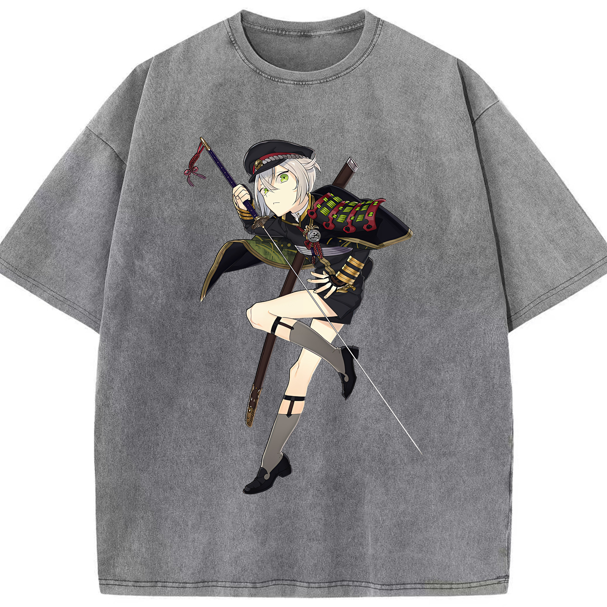 （画像用） 刀剣乱舞 Touken Ranbu 綿100% ヴィンテージ風 半袖Tシャツ（フロントプリント）
