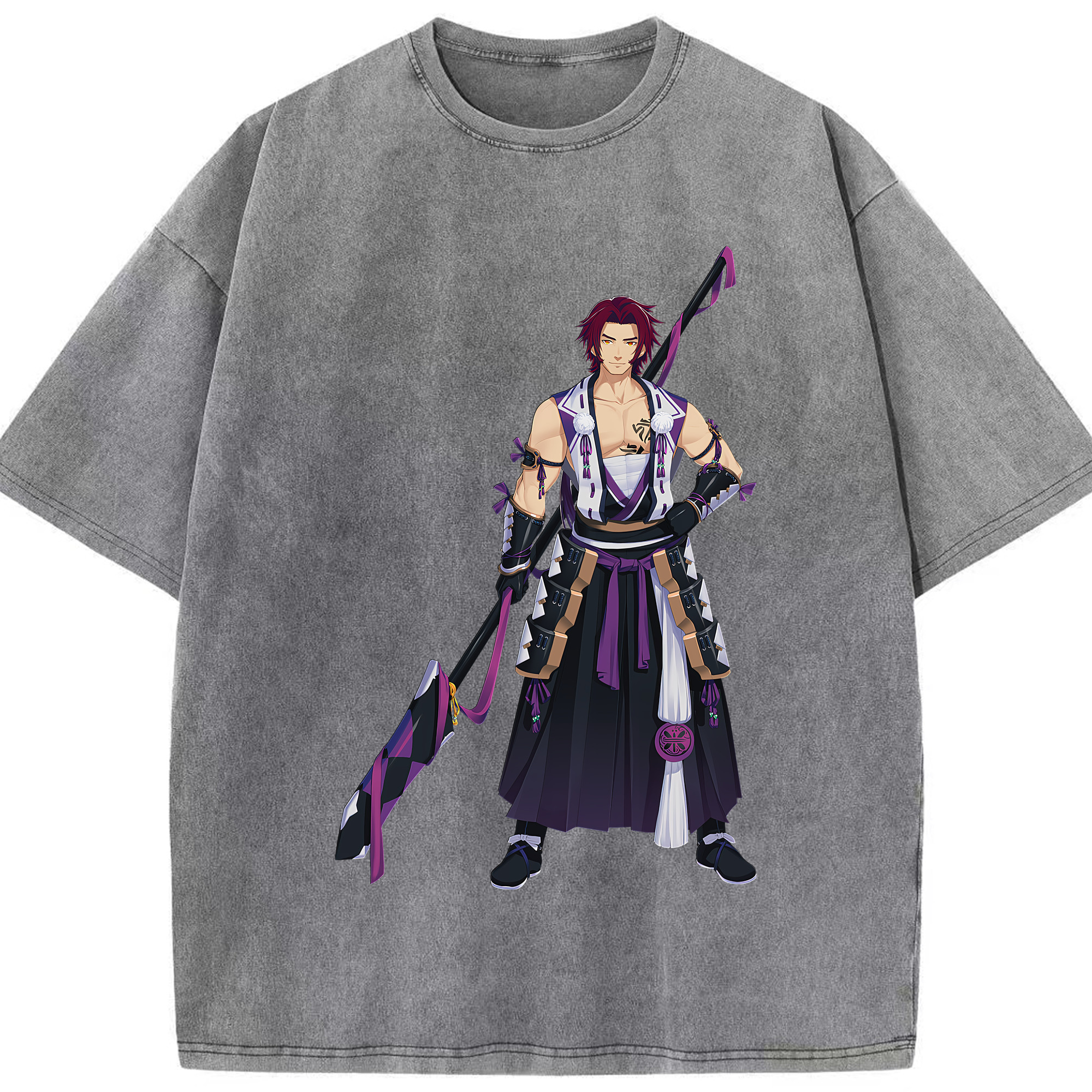 （画像用） 刀剣乱舞 Touken Ranbu 綿100% ヴィンテージ風 半袖Tシャツ（フロントプリント）