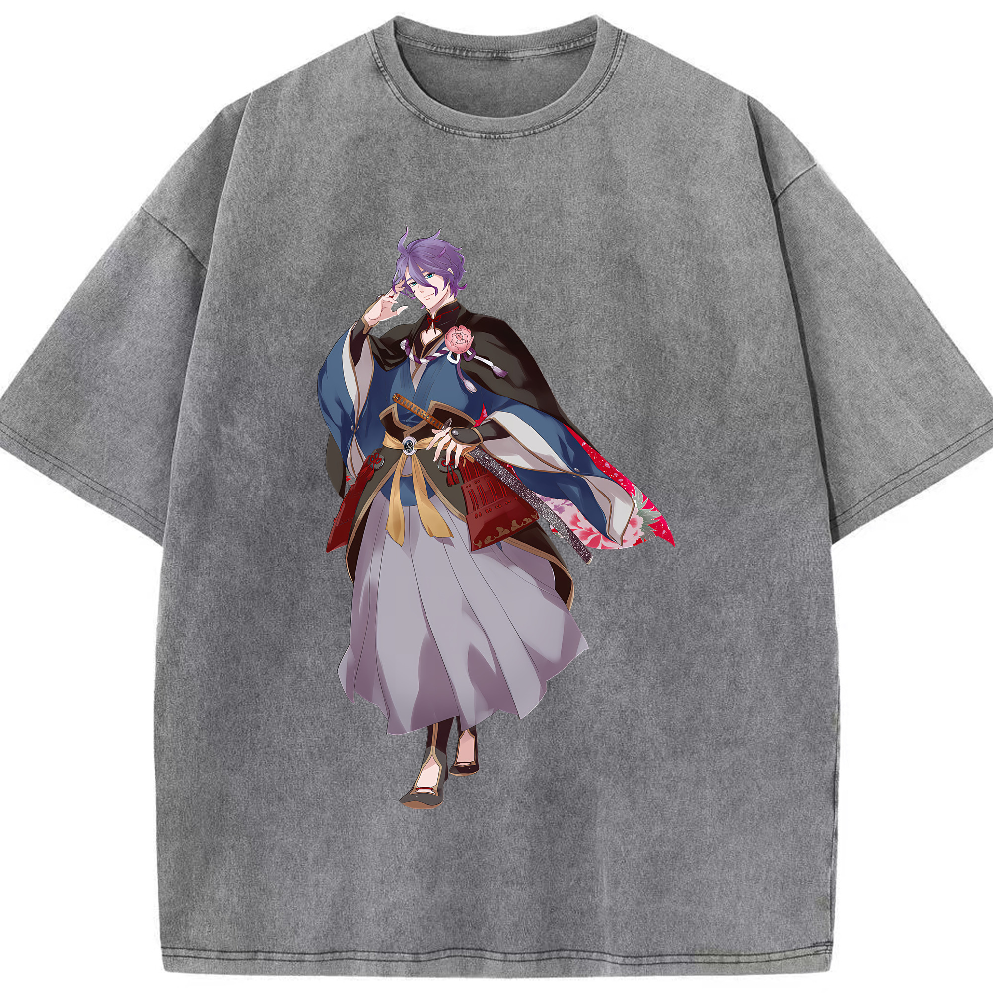 （画像用） 刀剣乱舞 Touken Ranbu 綿100% ヴィンテージ風 半袖Tシャツ（フロントプリント）